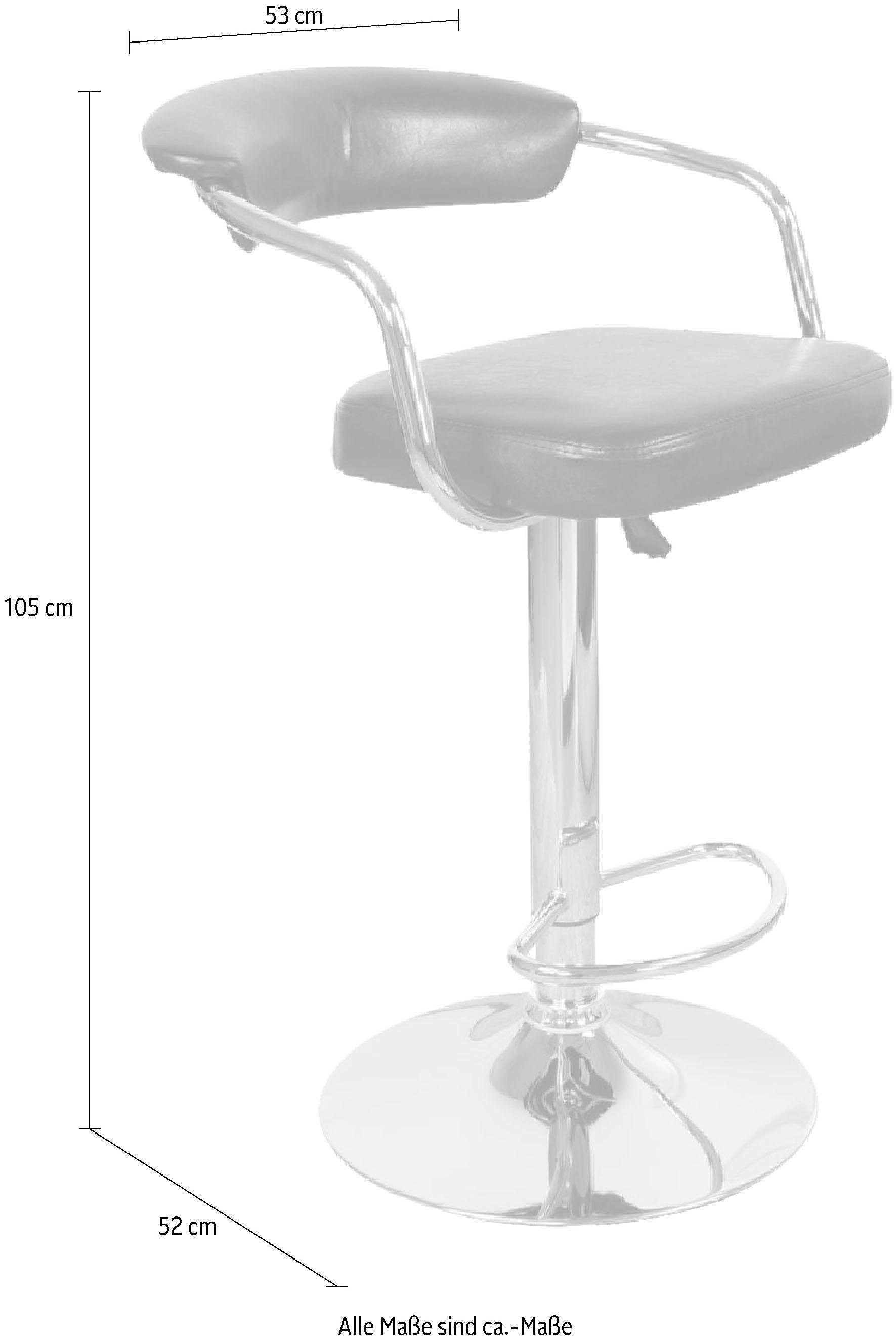 Kayoom Kinderstoel Barkruk Midnight 525 2-delige set, in leerlook, barkruk onderhoudsvriendelijk, in hoogte verstelbaar, comfortabel, draaibaar (set, 2 stuks)