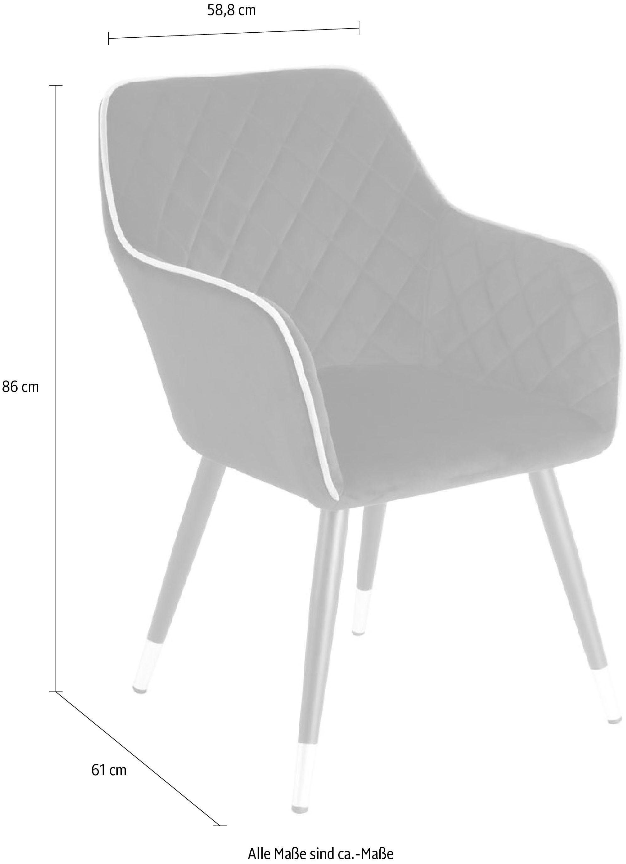 Kayoom Stoel Amino 625, stijlvolle designstoel, fluweelzachte bekleding van velvet stof (1 stuk)