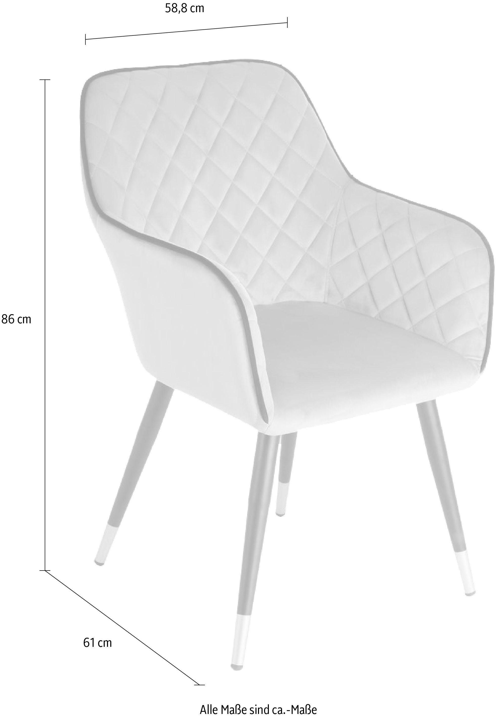 Kayoom Stoel Amino 525, stijlvolle designstoel, fluweelzachte bekleding van velvet stof (1 stuk)