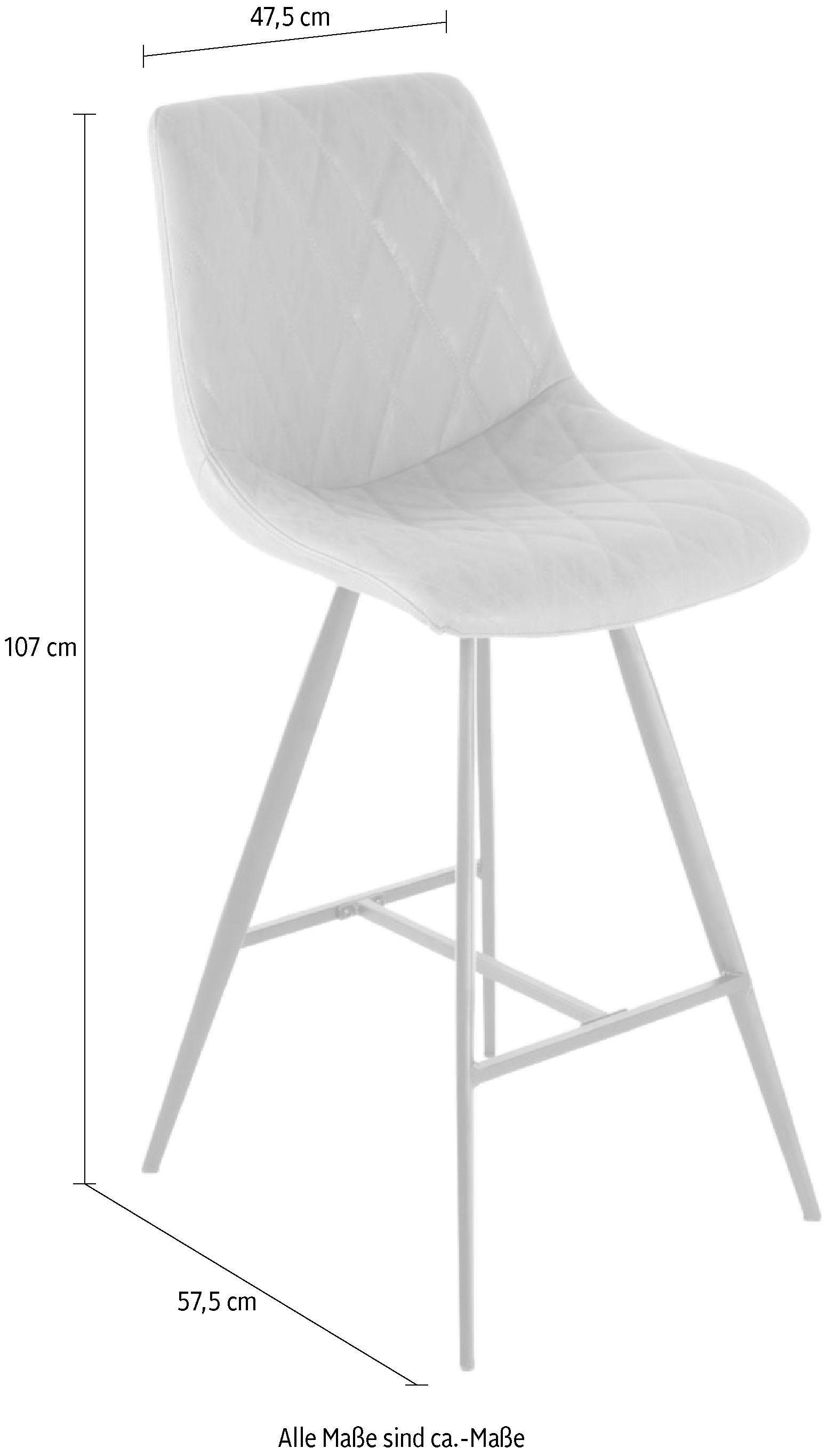 Kayoom Kinderstoel Barkruk Frances 425 2-delige set, stijlvolle retro-look barkruk onderhoudsvriendelijk, comfortabel, aantrekkelijke leerlook, stijlvolle retro-look (set, 2 stuks)
