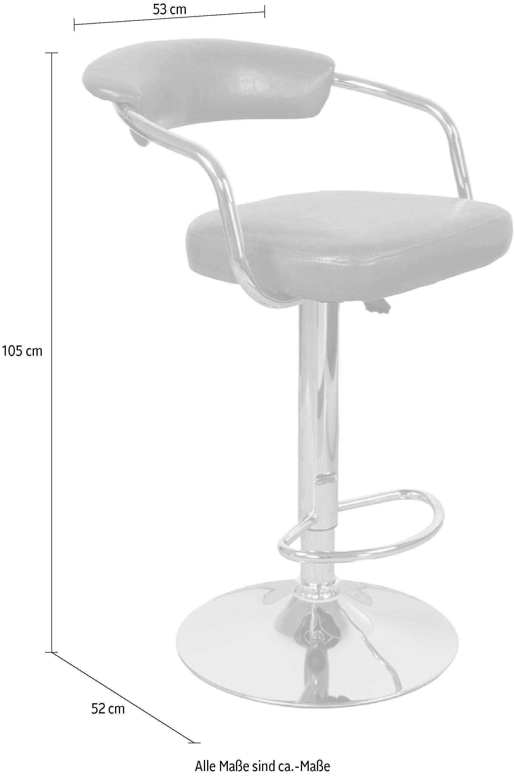 Kayoom Kinderstoel Barkruk Midnight 525 2-delige set, in leerlook, barkruk onderhoudsvriendelijk, in hoogte verstelbaar, comfortabel, draaibaar (set, 2 stuks)