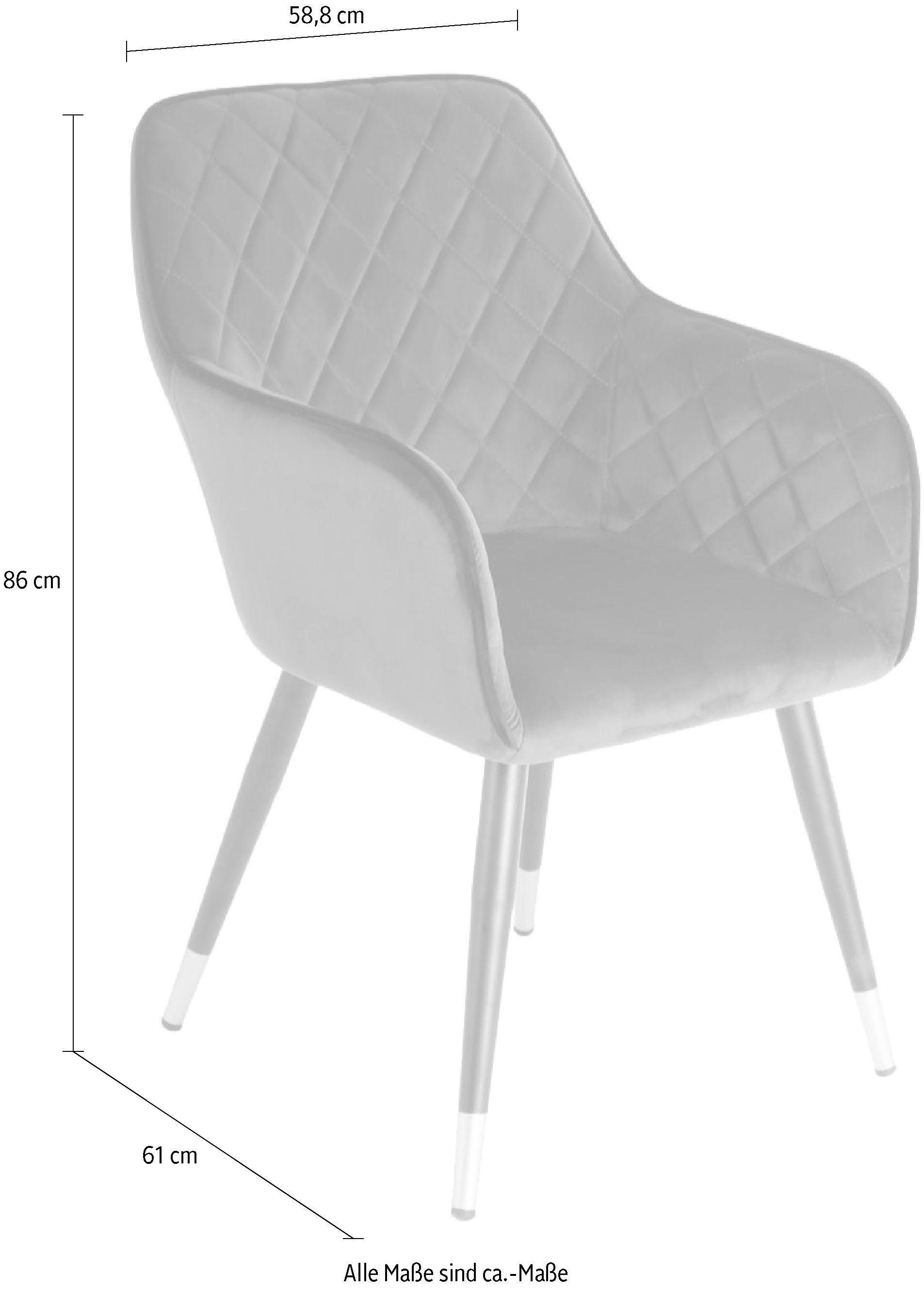 Kayoom Stoel Amino 525, stijlvolle designstoel, fluweelzachte bekleding van velvet stof (1 stuk)