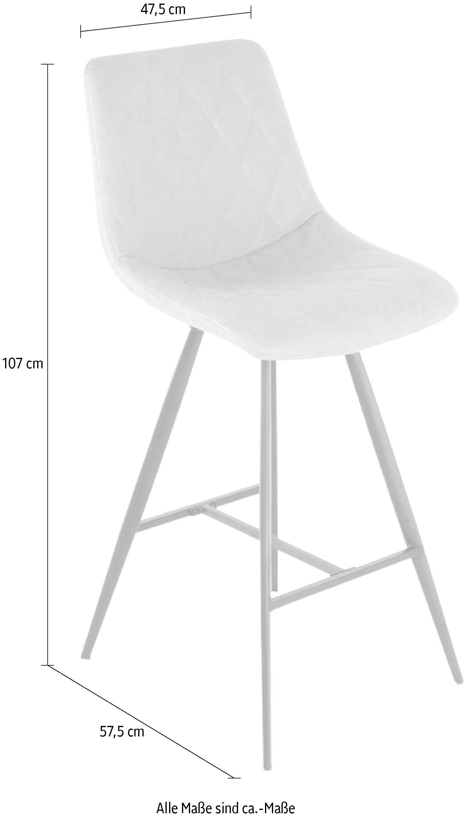 Kayoom Kinderstoel Barkruk Frances 425 2-delige set, stijlvolle retro-look barkruk onderhoudsvriendelijk, comfortabel, aantrekkelijke leerlook, stijlvolle retro-look (set, 2 stuks)
