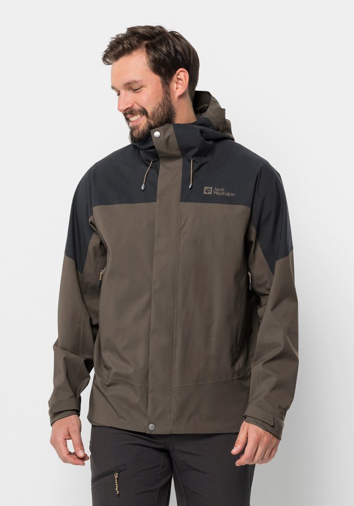 Jack Wolfskin Trekkingjack KAMMWEG 2L JKT M heren wandelen & outdoor maat L (52) bruin