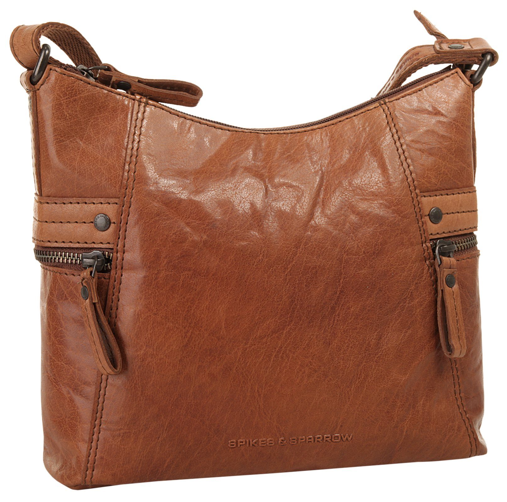 Spikes & Sparrow Schoudertas echt leder