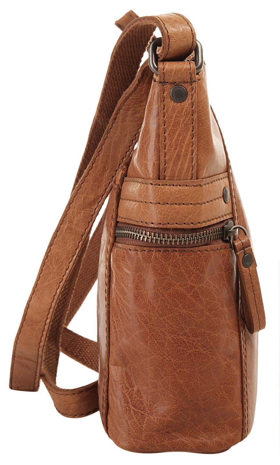 Spikes & Sparrow Schoudertas echt leder