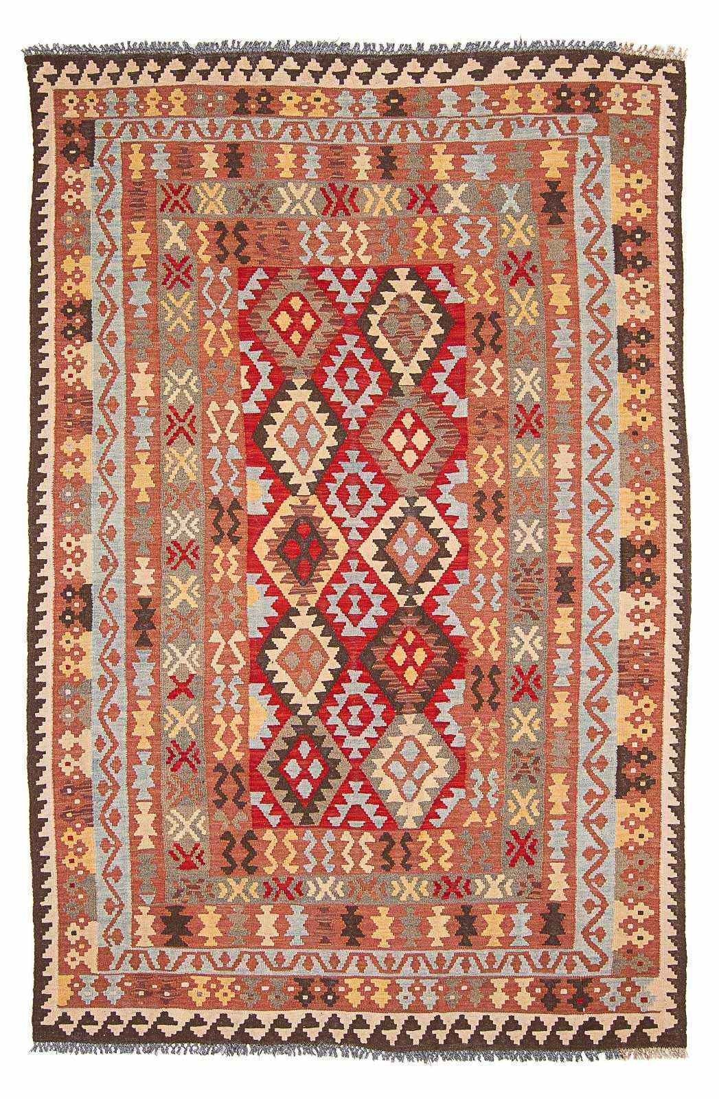 morgenland Wollen kleed Kelim Maimene Nomadisch 300 x 204 cm Omkeerbaar tapijt