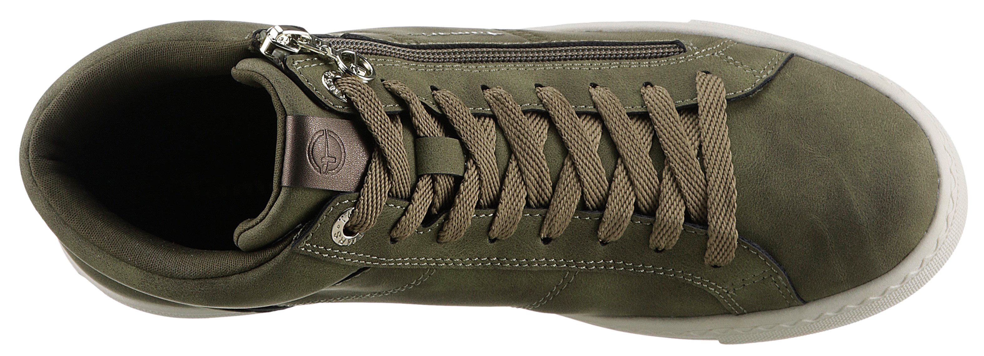 Tamaris Plateausneakers high-top sneaker, vrijetijdsschoen, veterschoen, gevoerde schacht