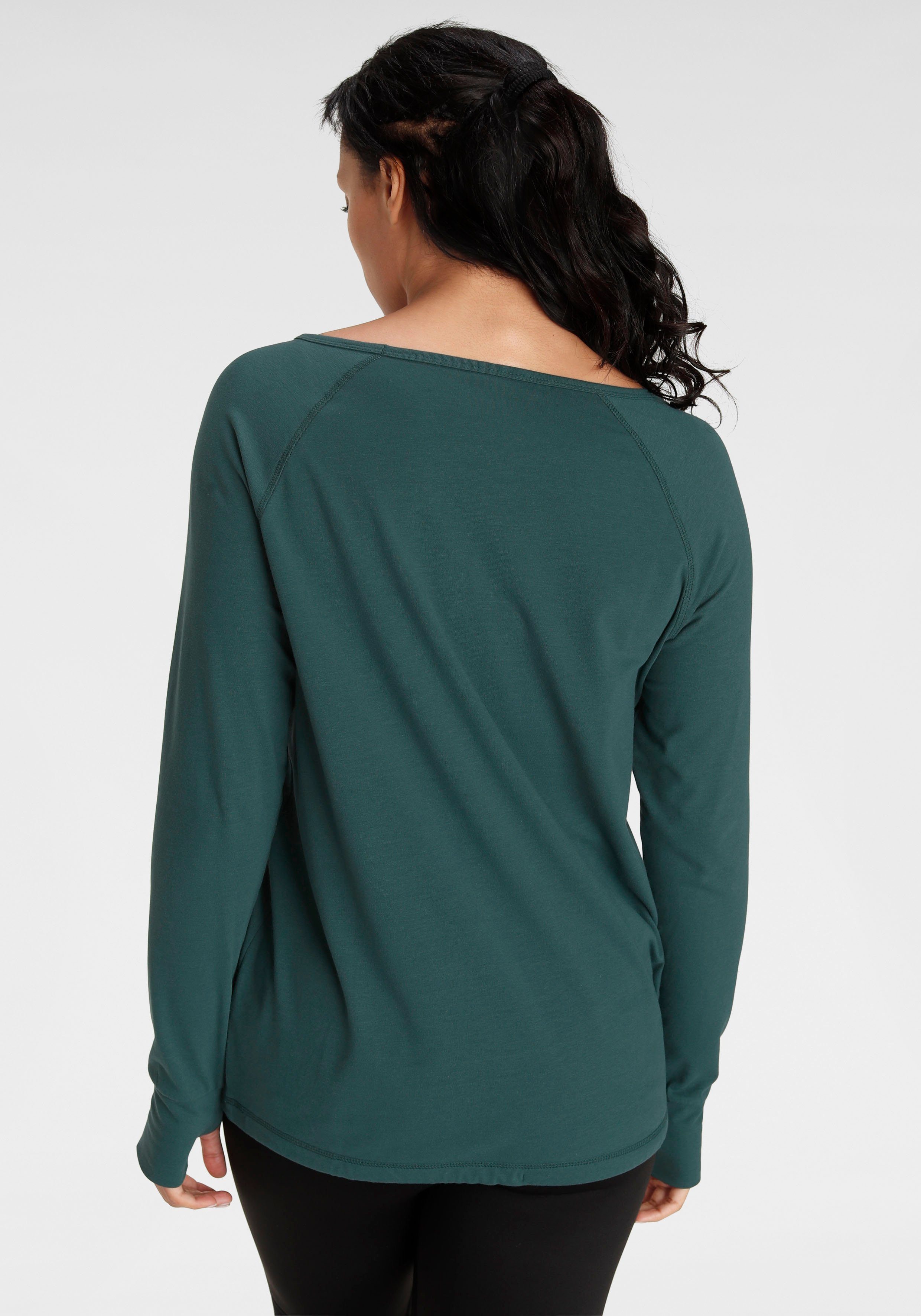 KangaROOS Shirt met lange mouwen Lange mouwen, voor kantoor en vrije tijd, van katoenmix