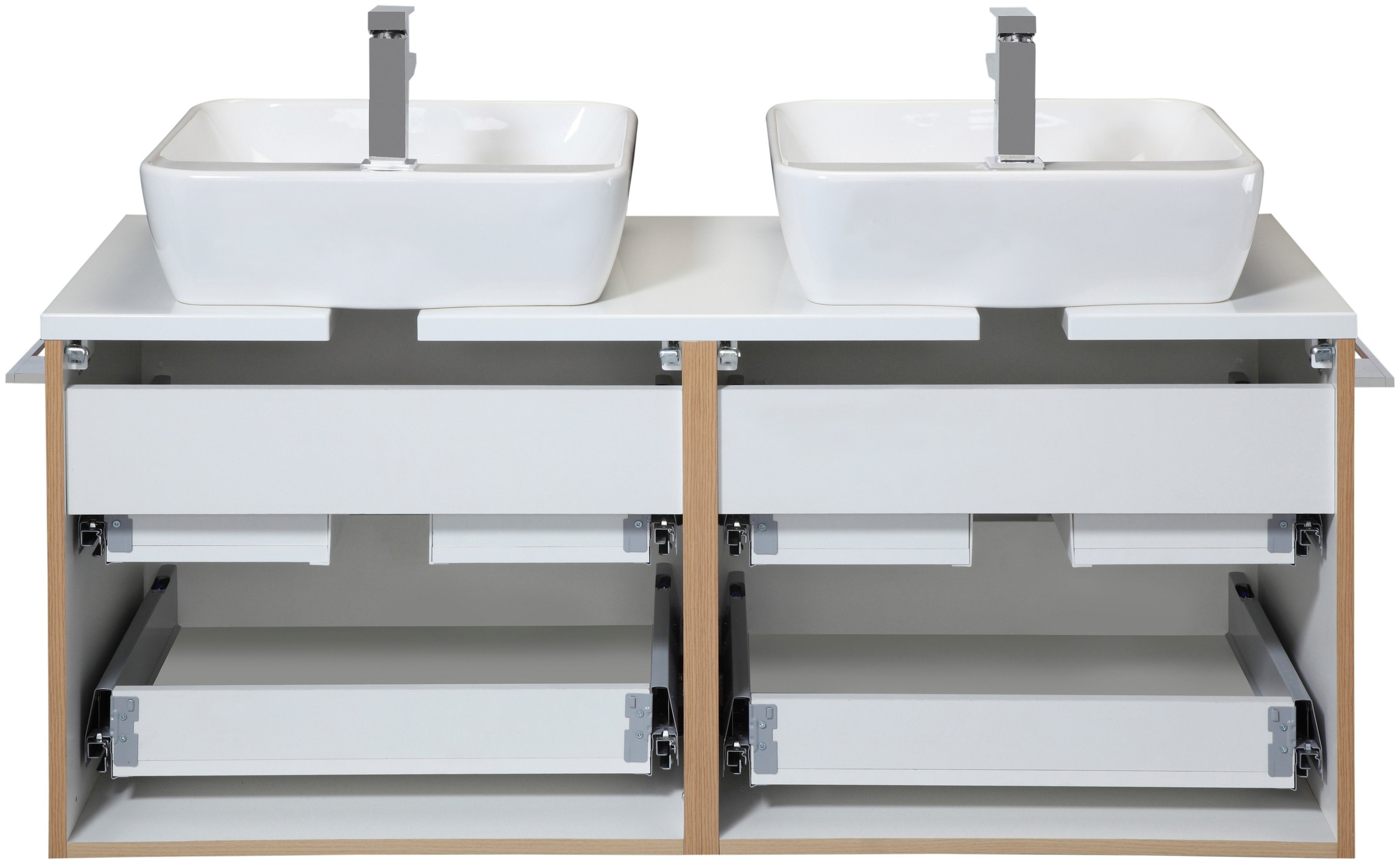 welltime Badmeubelset Malibu Breedte 120 cm, met soft-closetechniek (set, 2 stuks)