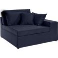 leger home by lena gercke sofaelement xxl venosa loungeachtig, zacht zitcomfort, in vele stofkwaliteiten en kleuren blauw