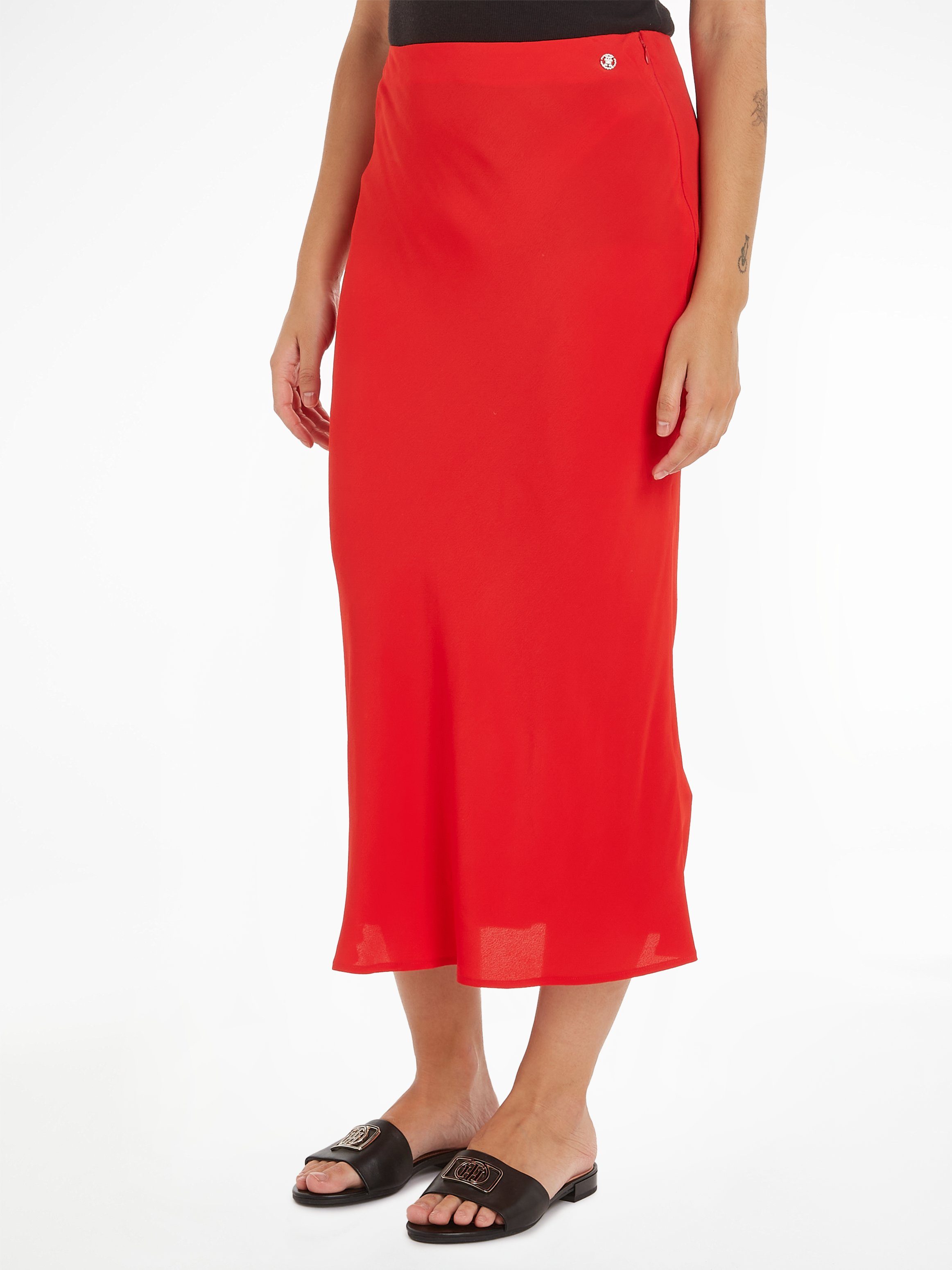 Tommy Hilfiger Midirok VISCOSE CREPE LONG SKIRT