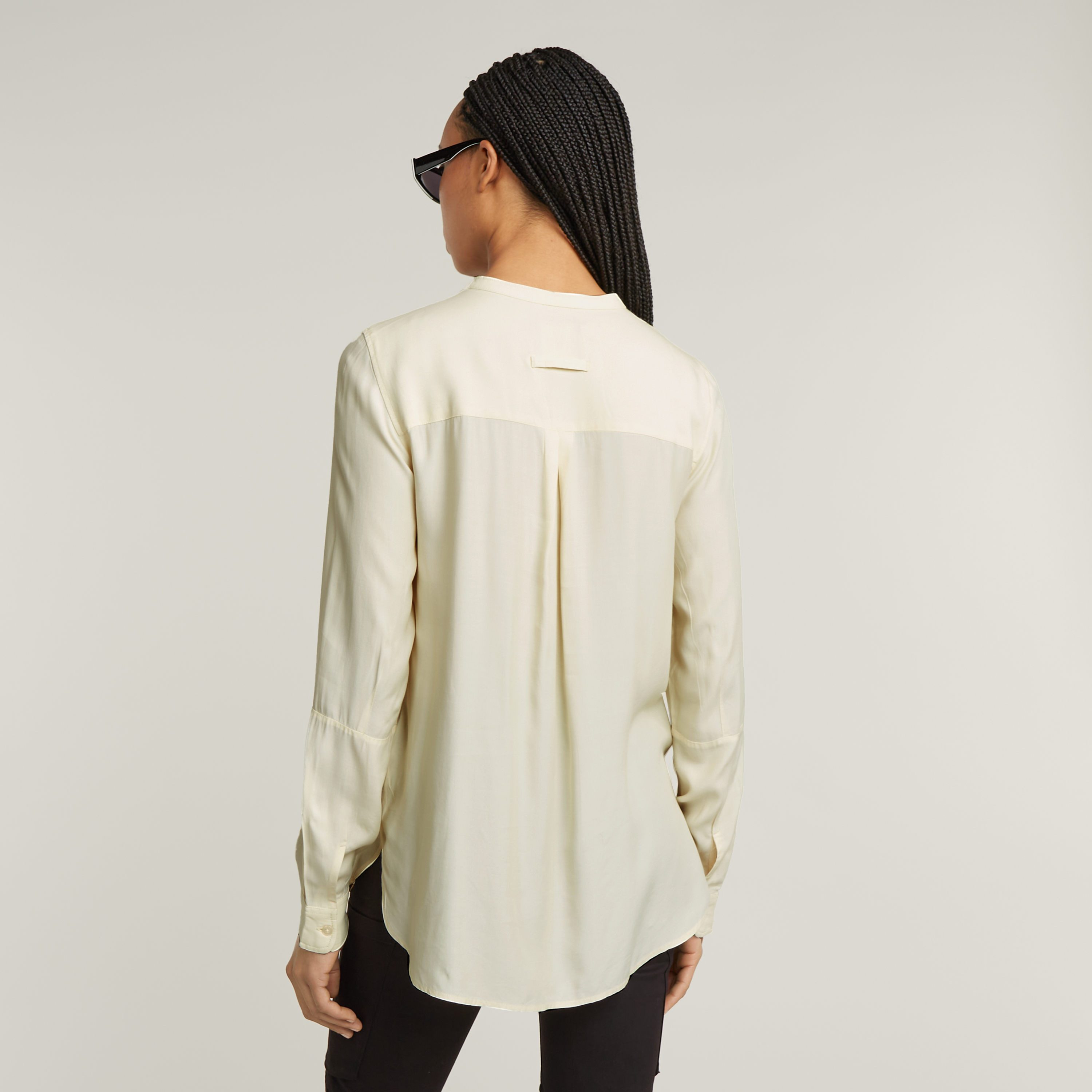 G-Star RAW Blouse met lange mouwen Half Placket Top ls wmn met verborgen knoopsluiting