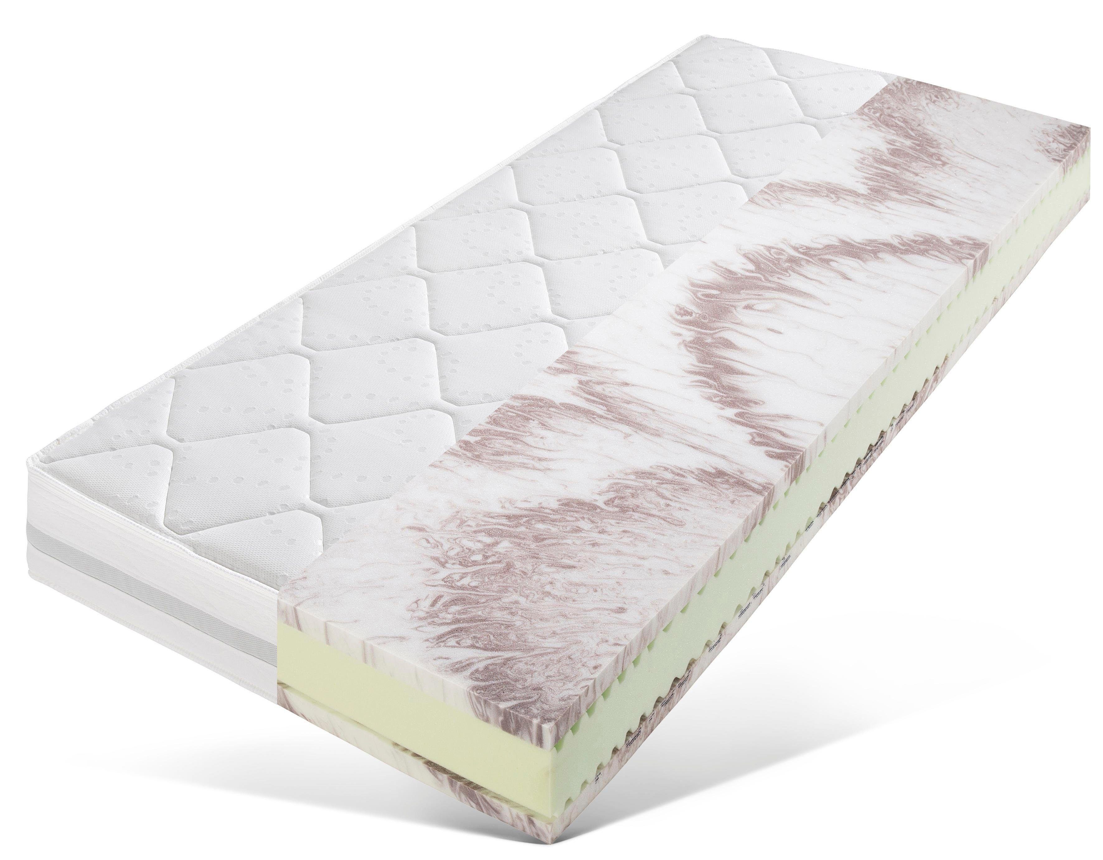 Breckle Gelschuimmatras Gelschuim-5000 7-zones comfortschuimkern, matras in 90x200 cm en andere afm. hoogte 25 cm