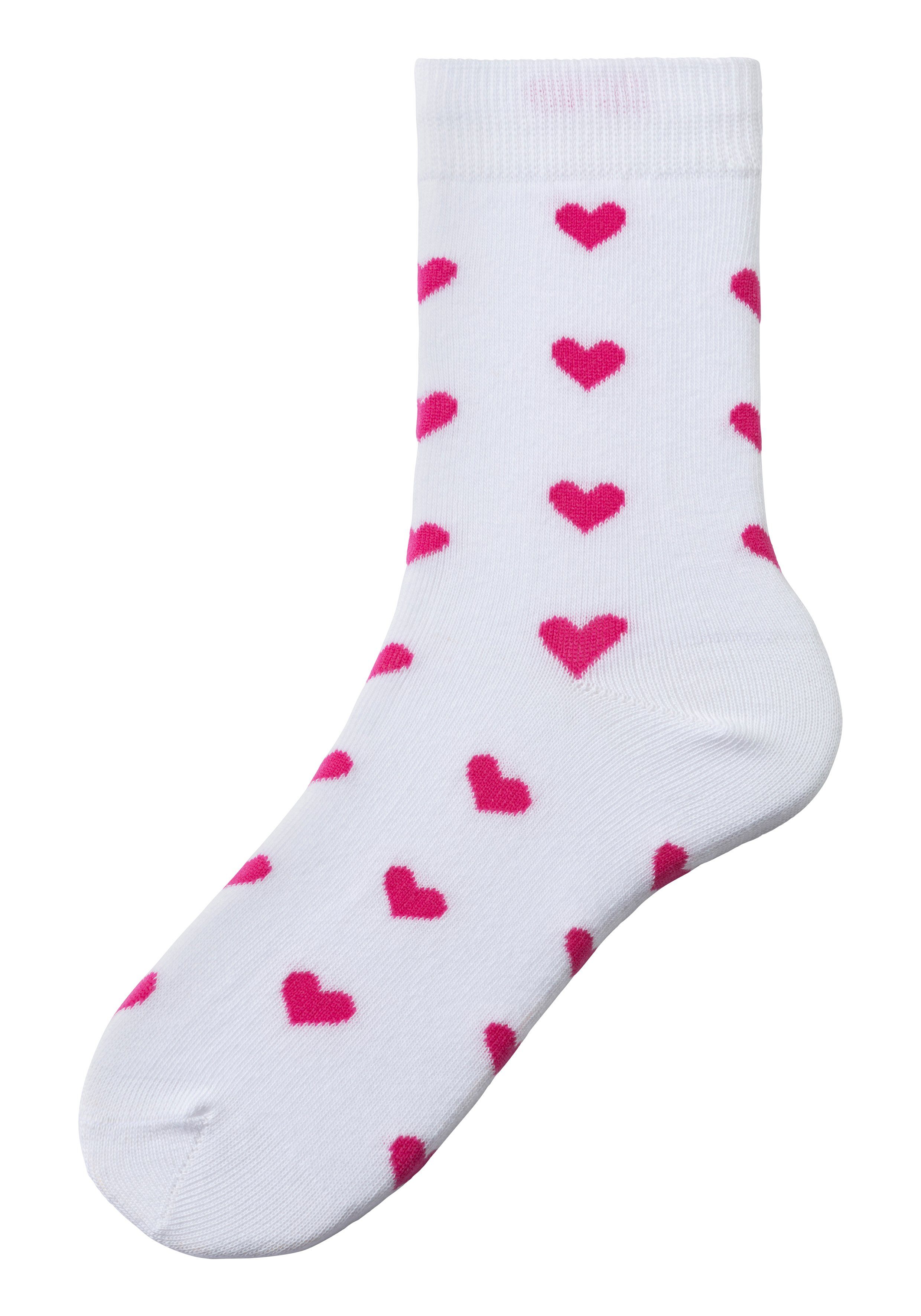 Lascana Basic sokken Cadeau Valentijnsdag in geschenkdoos voor valentijnsdag (box, 7 paar)
