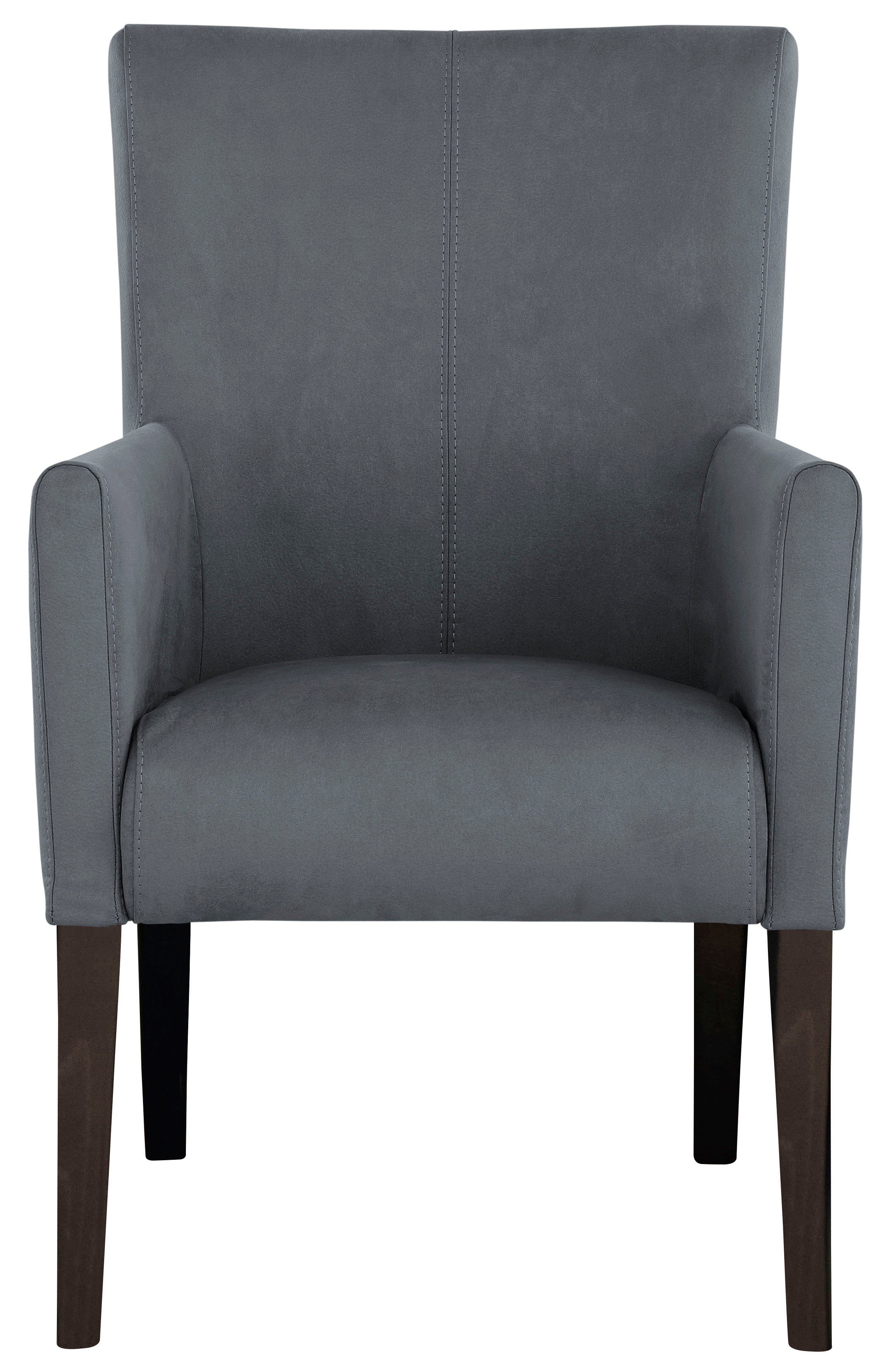 Home affaire Eetkamerstoel King Gestoffeerde stoel, fauteuil, massief houten frame