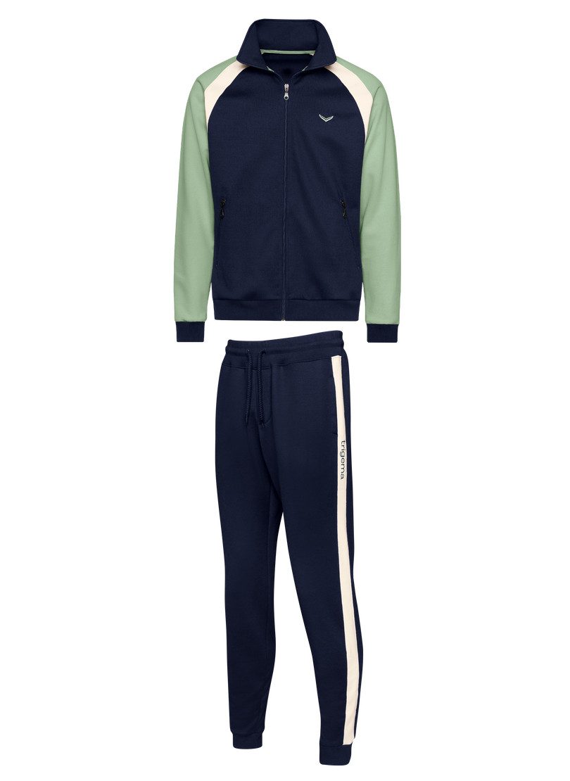 Trigema Vrijetijdscombinatie TRIGEMA Joggingpak in driekleurig design (1-delig)