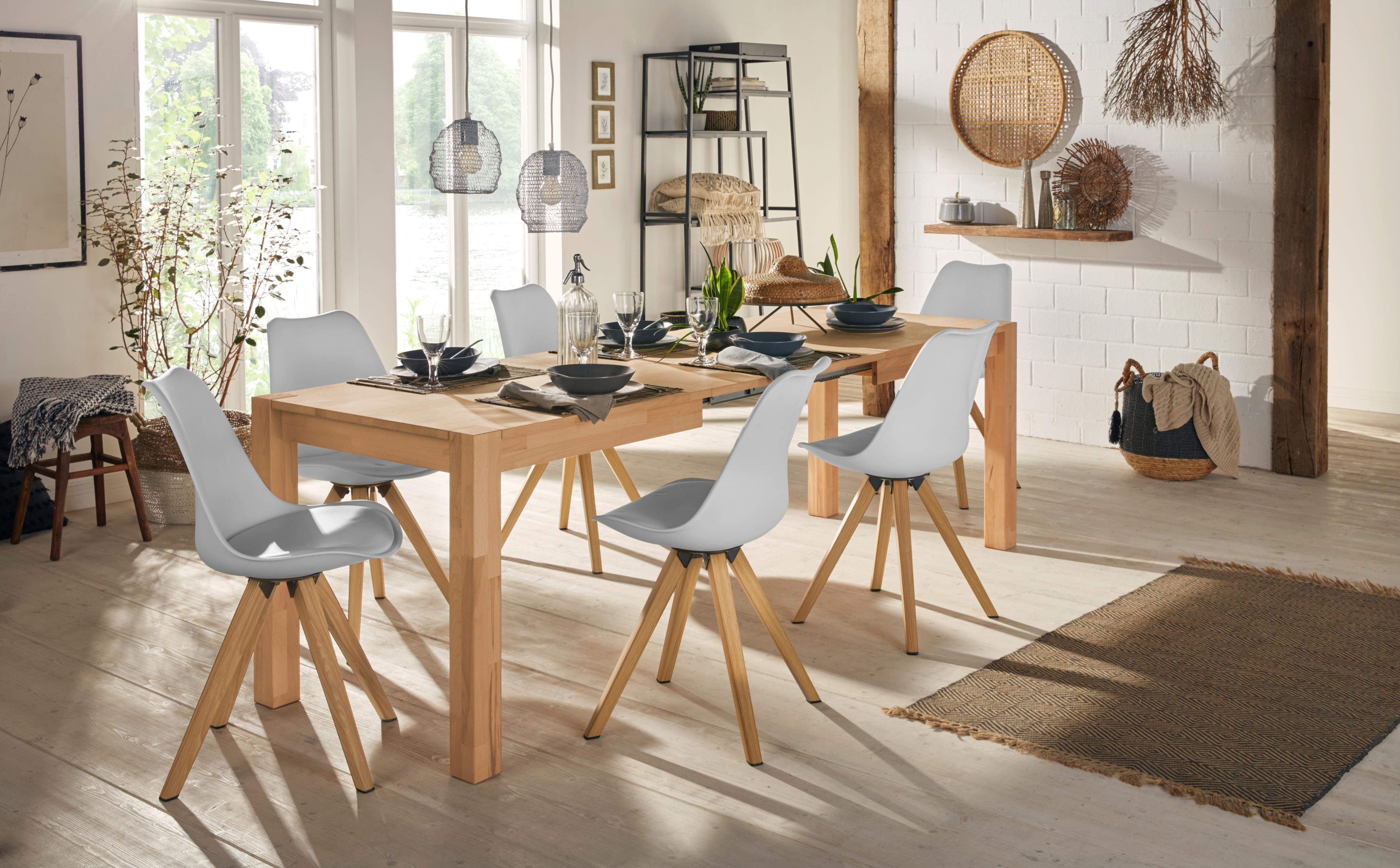 Homexperts Eetkamerstoel Kaja Kuipzitting met zitkussen in imitatieleer (set, 2 stuks)