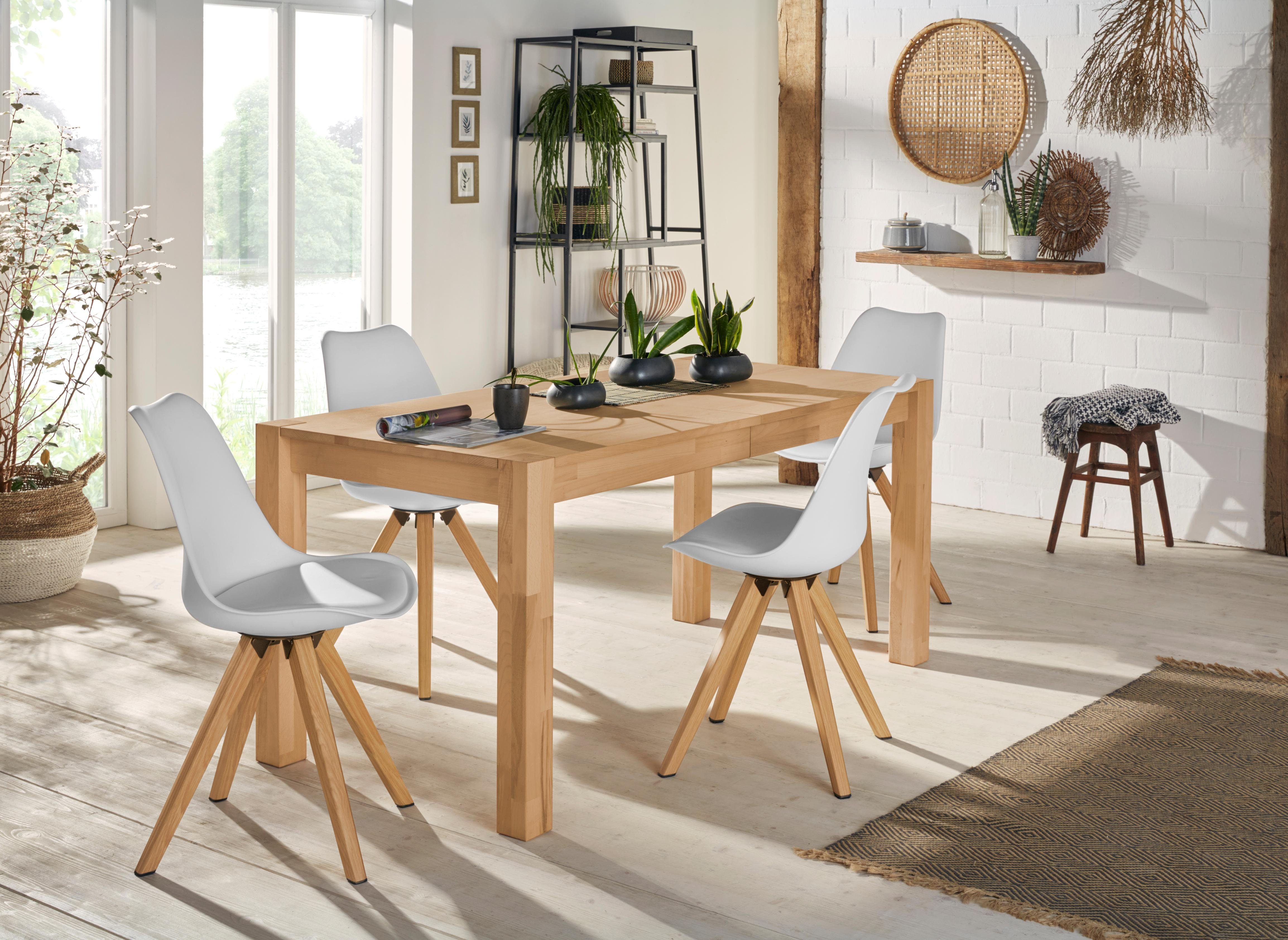 Homexperts Eetkamerstoel Kaja Kuipzitting met zitkussen in imitatieleer (set, 2 stuks)