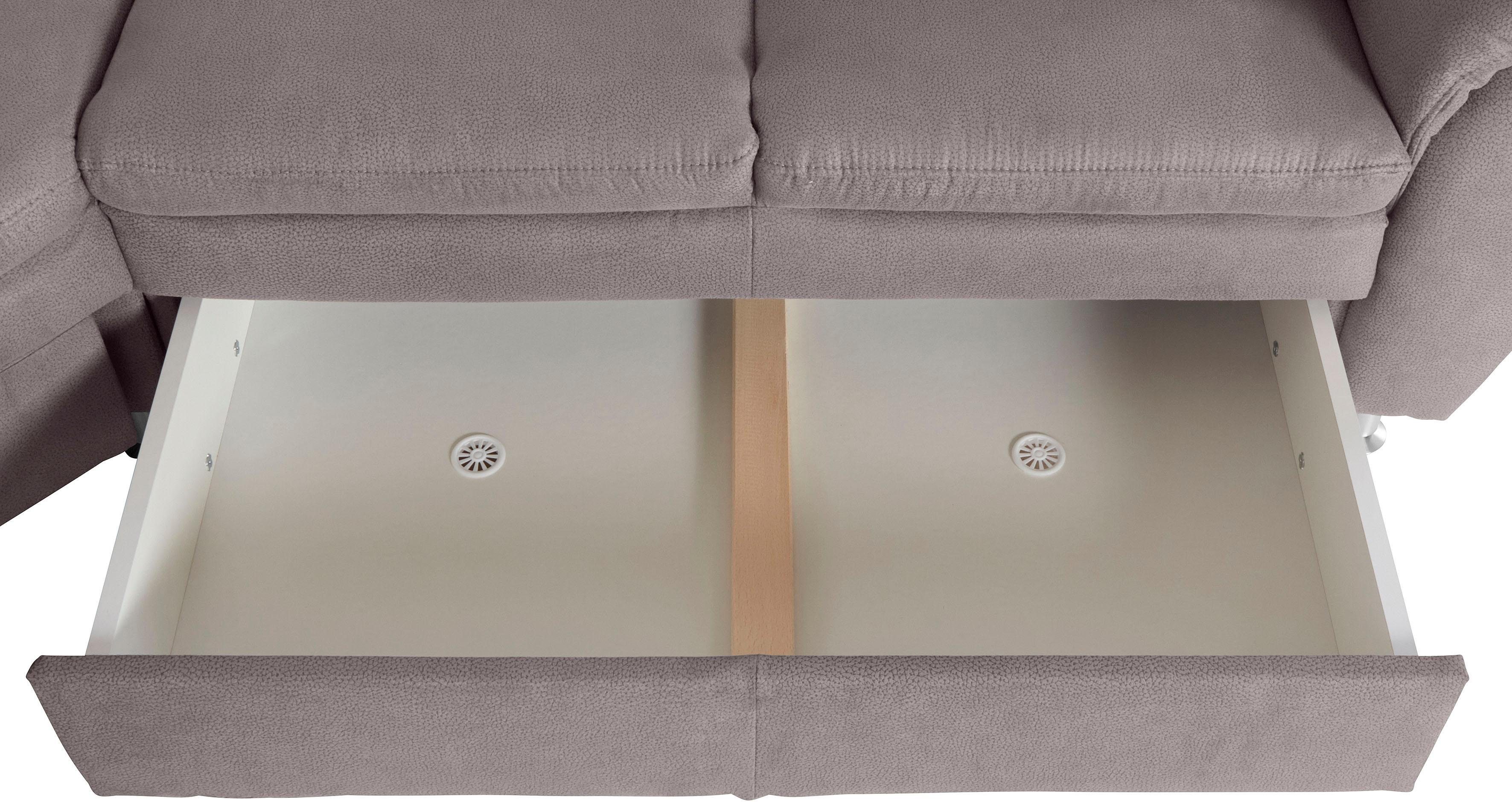 Places of Style Hoekbank Cardoso L-vorm met trapezehoek voor meer zitcomfort, naar keuze ook met slaapfunctie