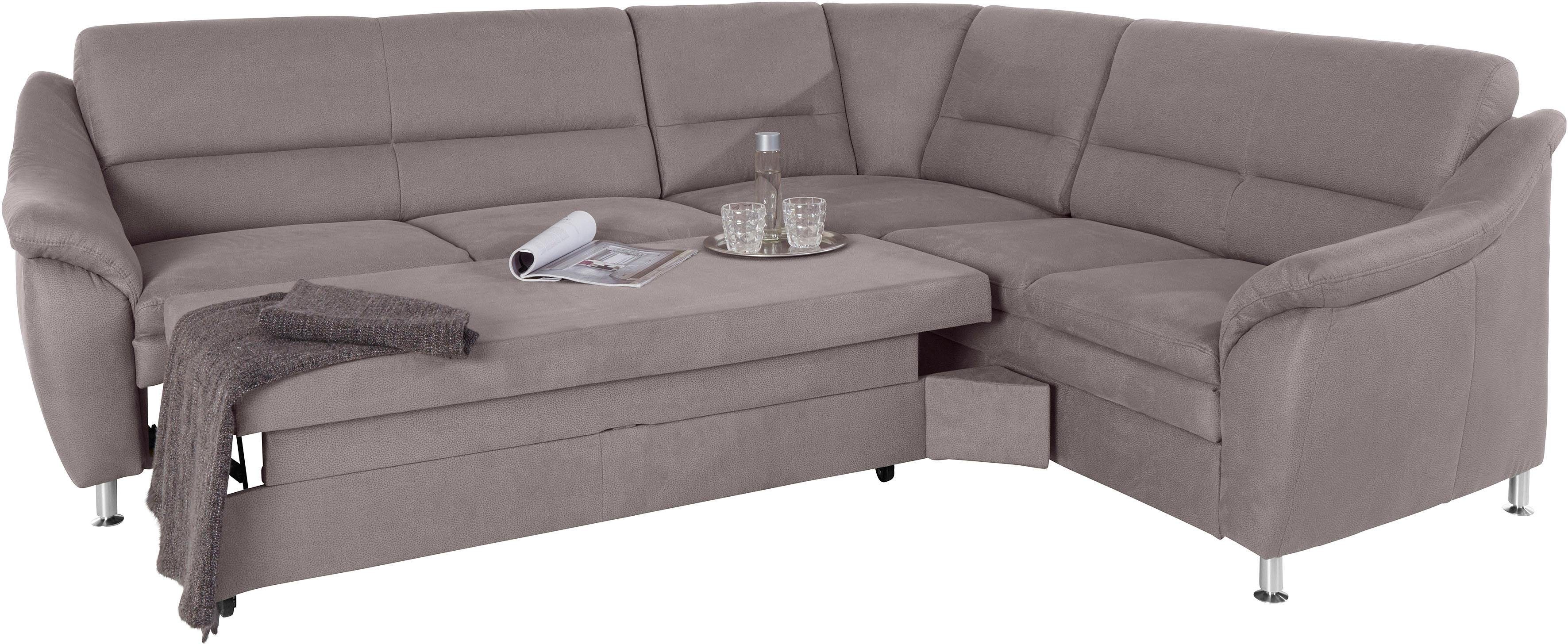 Places of Style Hoekbank Cardoso L-vorm met trapezehoek voor meer zitcomfort, naar keuze ook met slaapfunctie