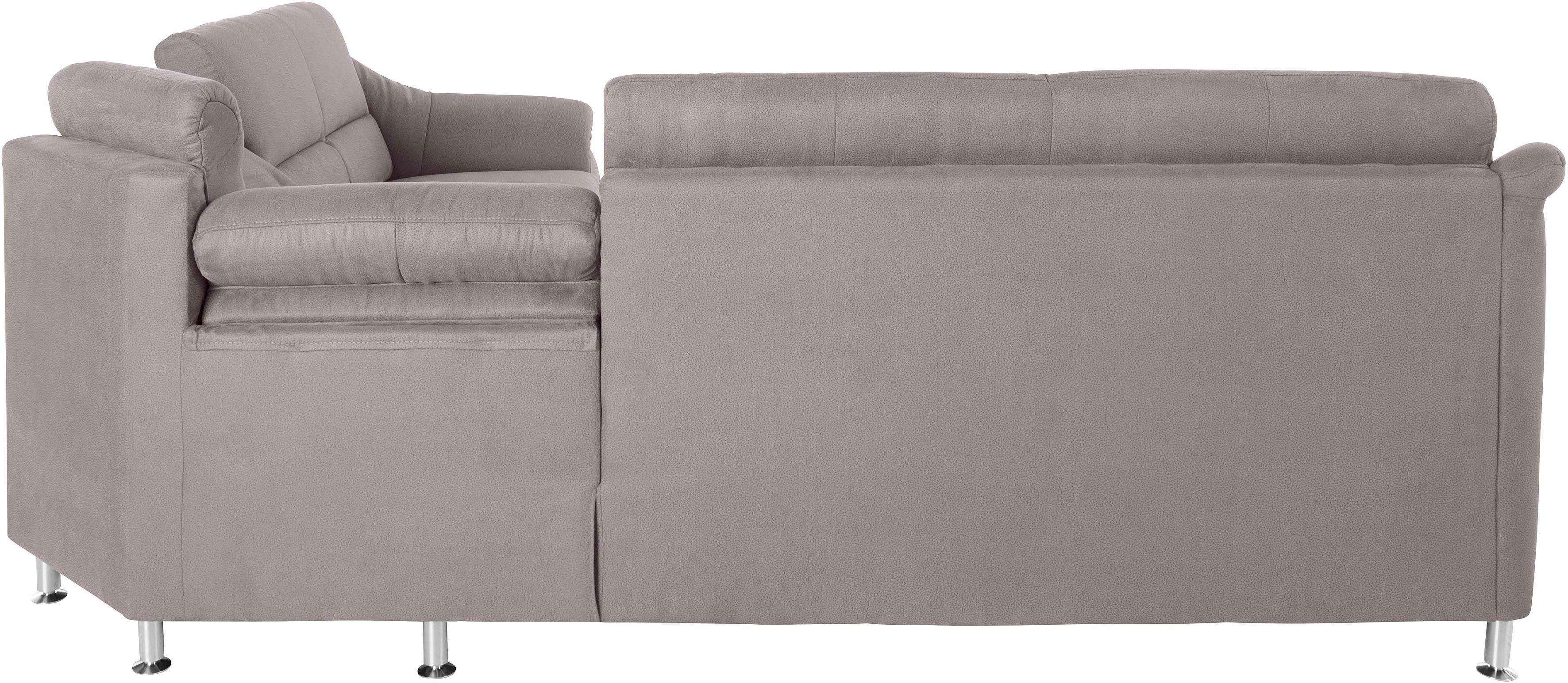 Places of Style Hoekbank Cardoso L-vorm met trapezehoek voor meer zitcomfort, naar keuze ook met slaapfunctie