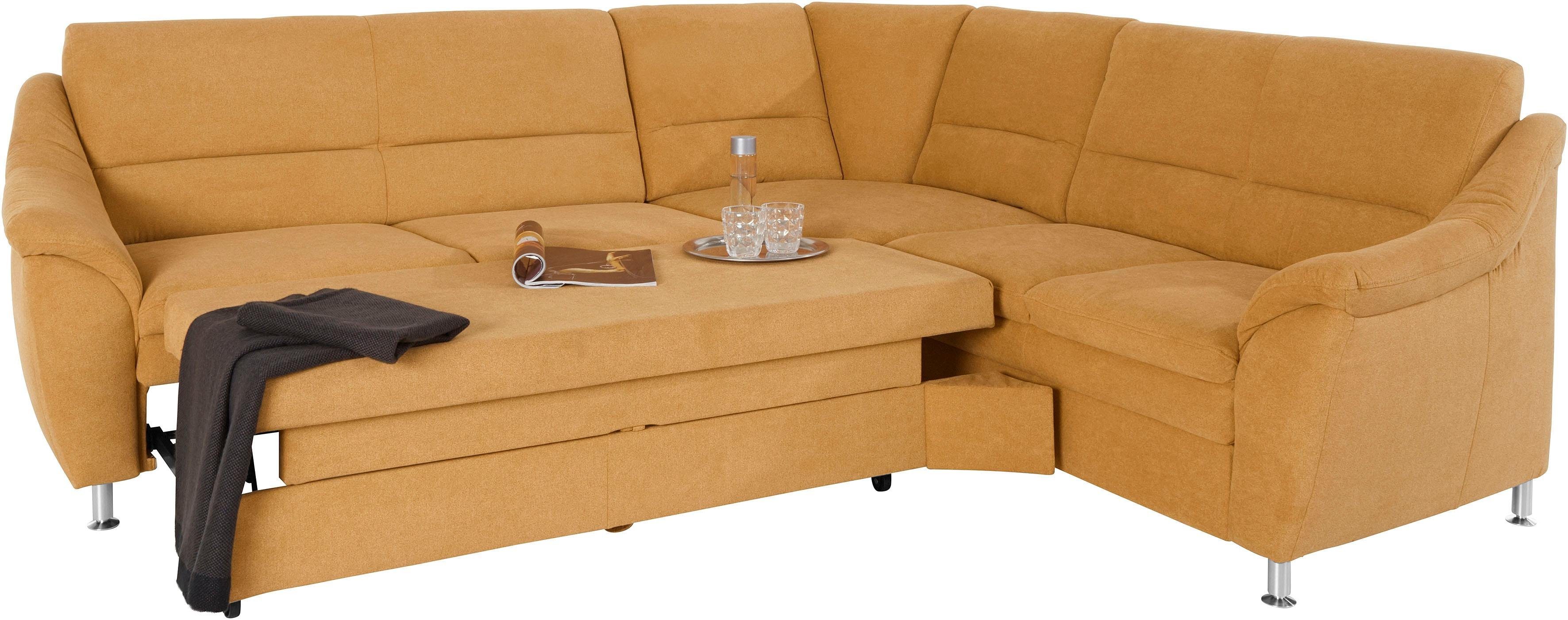 Places of Style Hoekbank Cardoso L-vorm met trapezehoek voor meer zitcomfort, naar keuze ook met slaapfunctie
