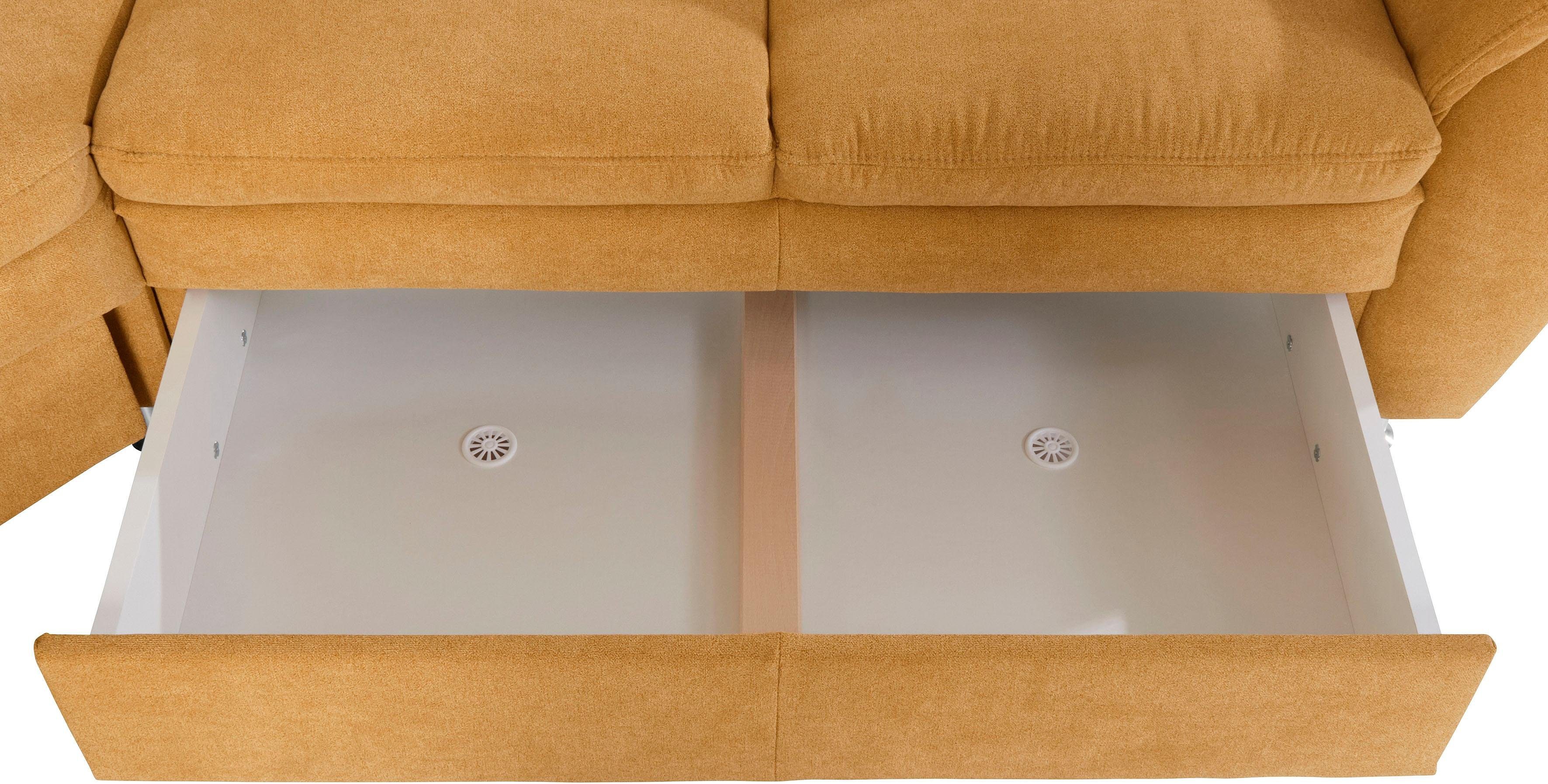 Places of Style Hoekbank Cardoso L-vorm met trapezehoek voor meer zitcomfort, naar keuze ook met slaapfunctie