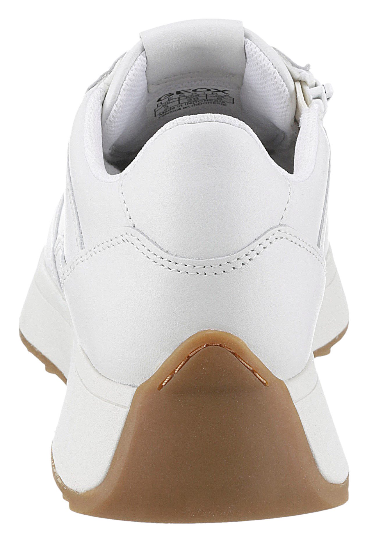 Geox Sneakers D AMABEL A sleehak, vrijetijdsschoen, lage schoen, veterschoen in monochrome-look