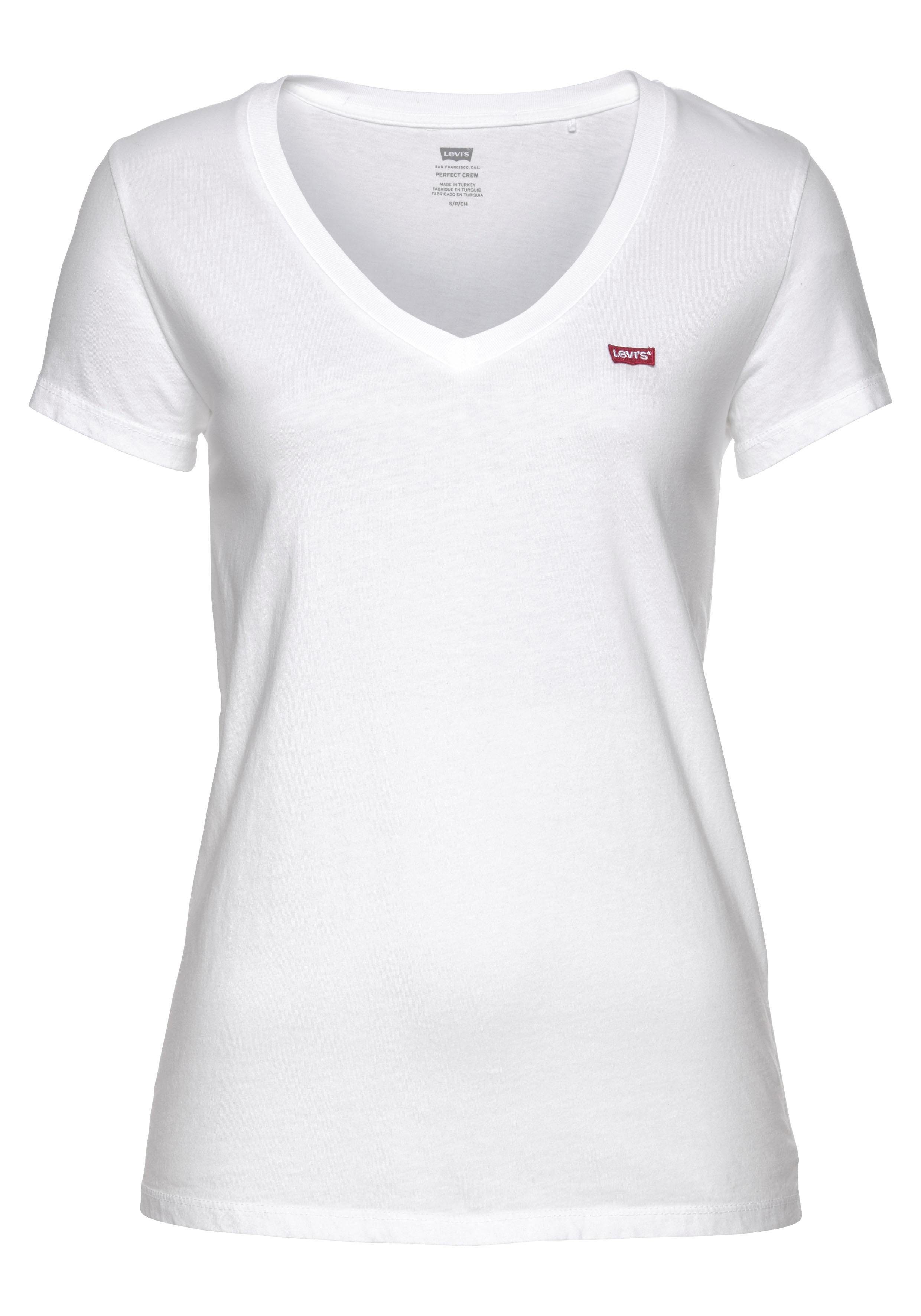 Levi's® Shirt met V-hals Perfect Tee met klein batwing-logo