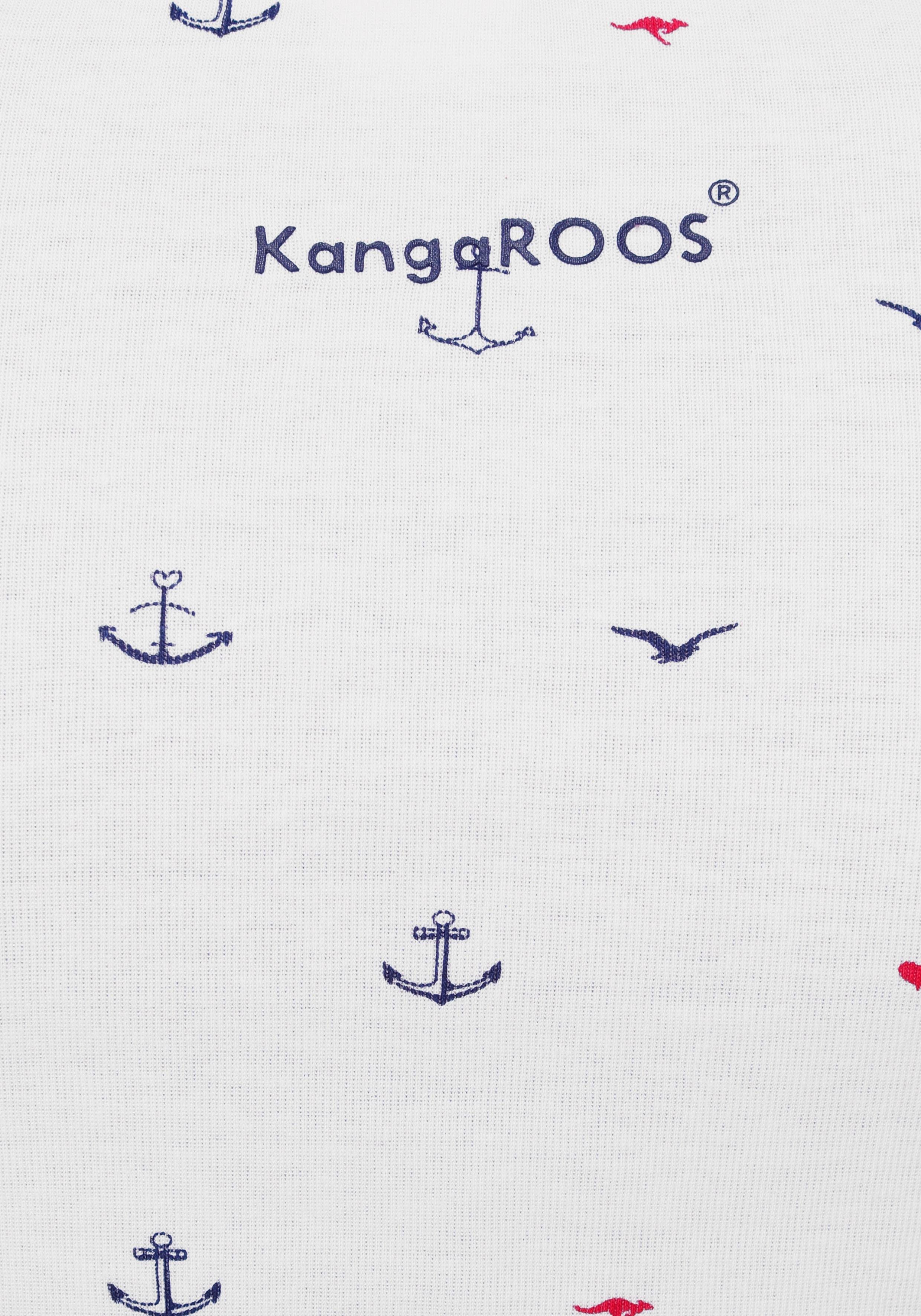 KangaROOS Shirt met lange mouwen oprolbare mouwen, zeer figuurvolgend, van elastische ribstof