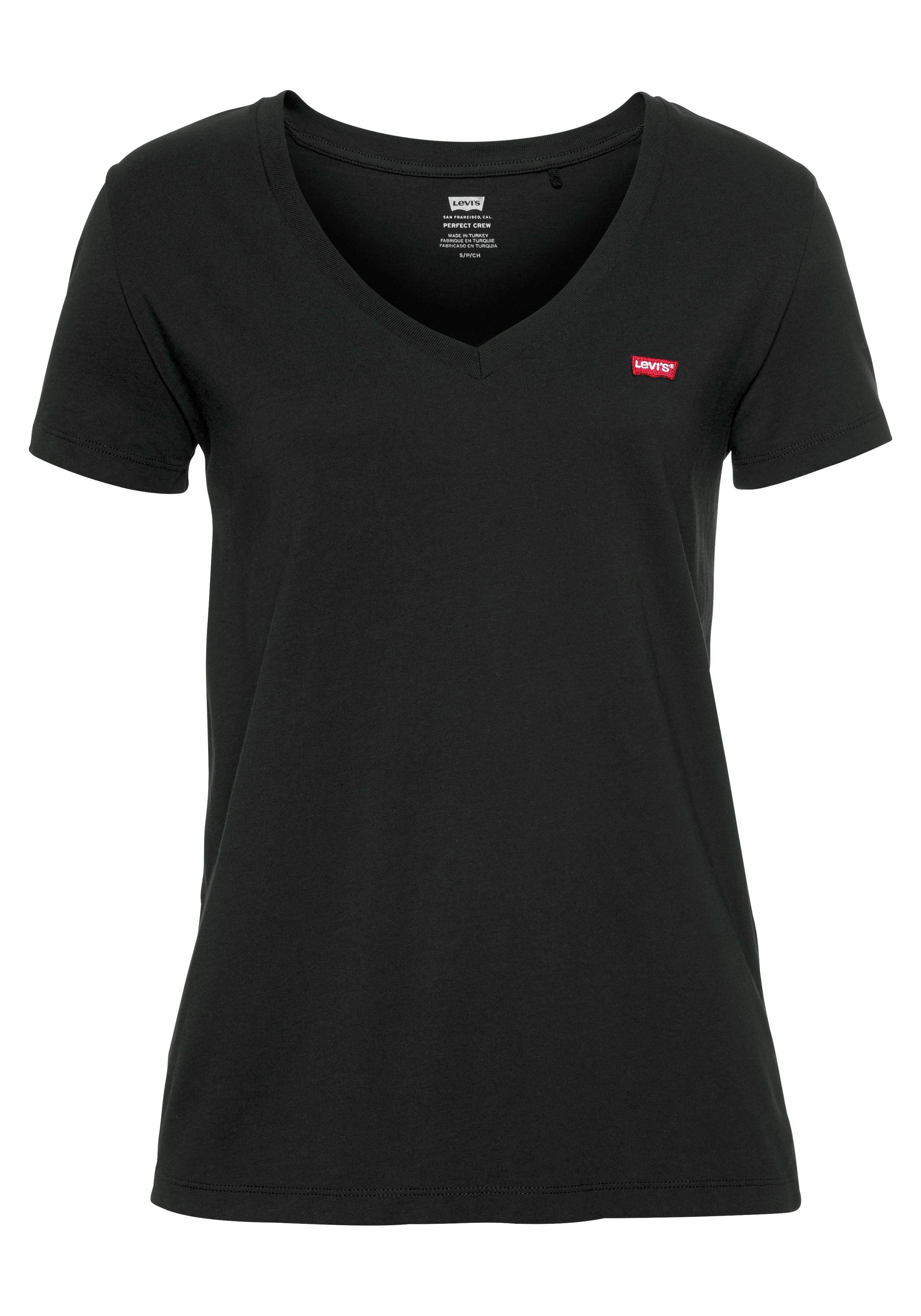 Levi's® Shirt met V-hals Perfect Tee met klein batwing-logo