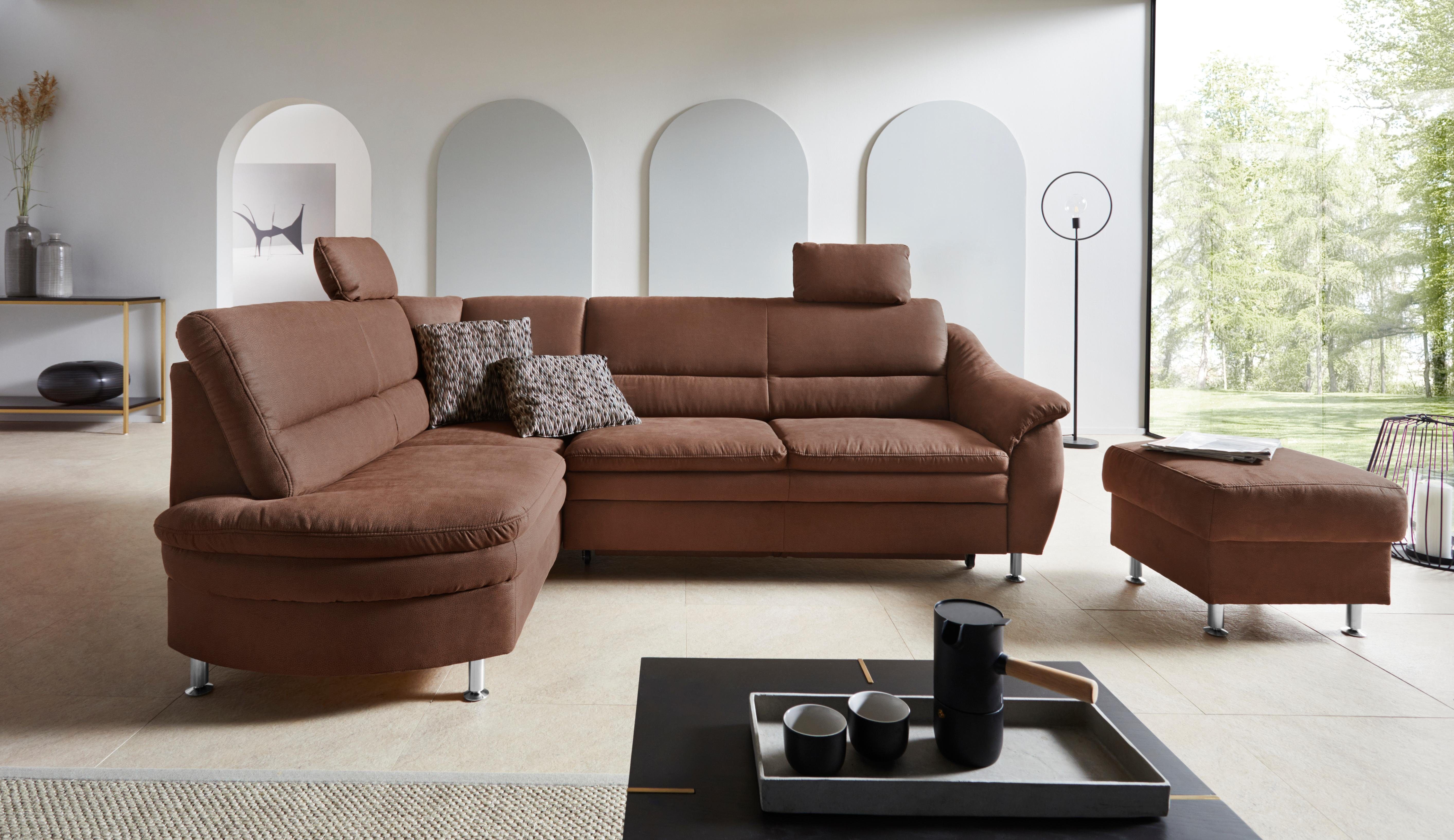 Places of Style Hoekbank Cardoso L-vorm Binnenvering, naar keuze met bed, lade