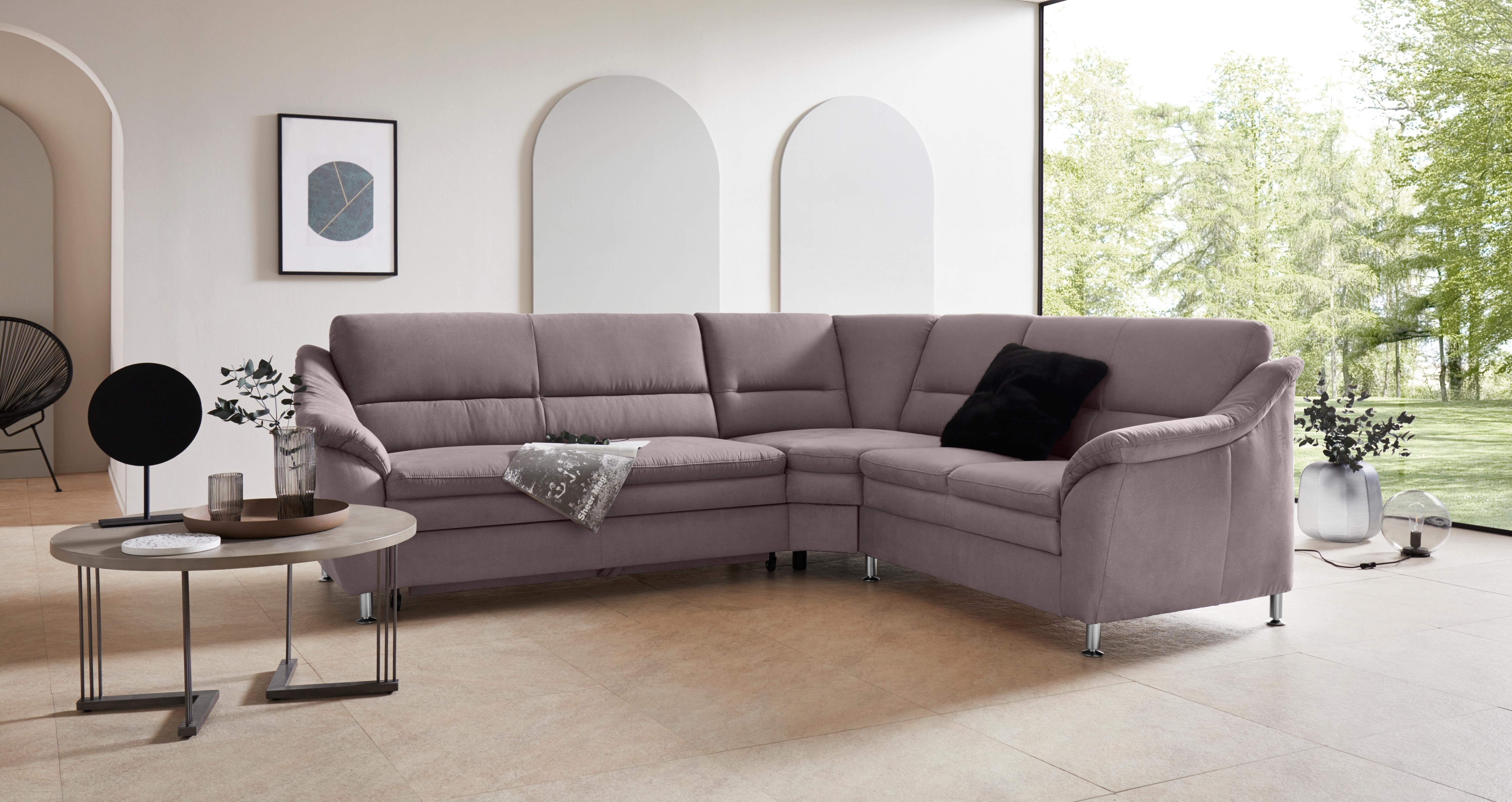 Places of Style Hoekbank Cardoso L-vorm met trapezehoek voor meer zitcomfort, naar keuze ook met slaapfunctie