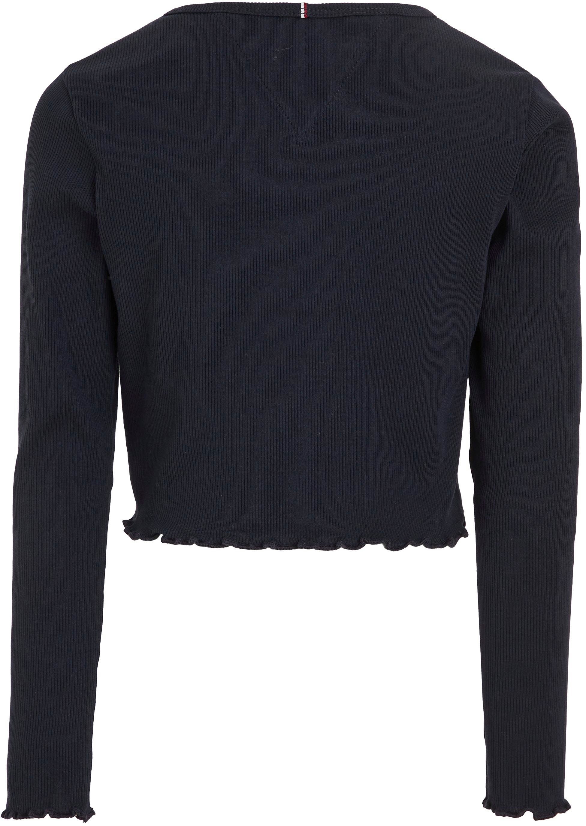 Tommy Hilfiger Shirt met lange mouwen ESSENTIAL RIB TOP L/S in lichte ribstructuur