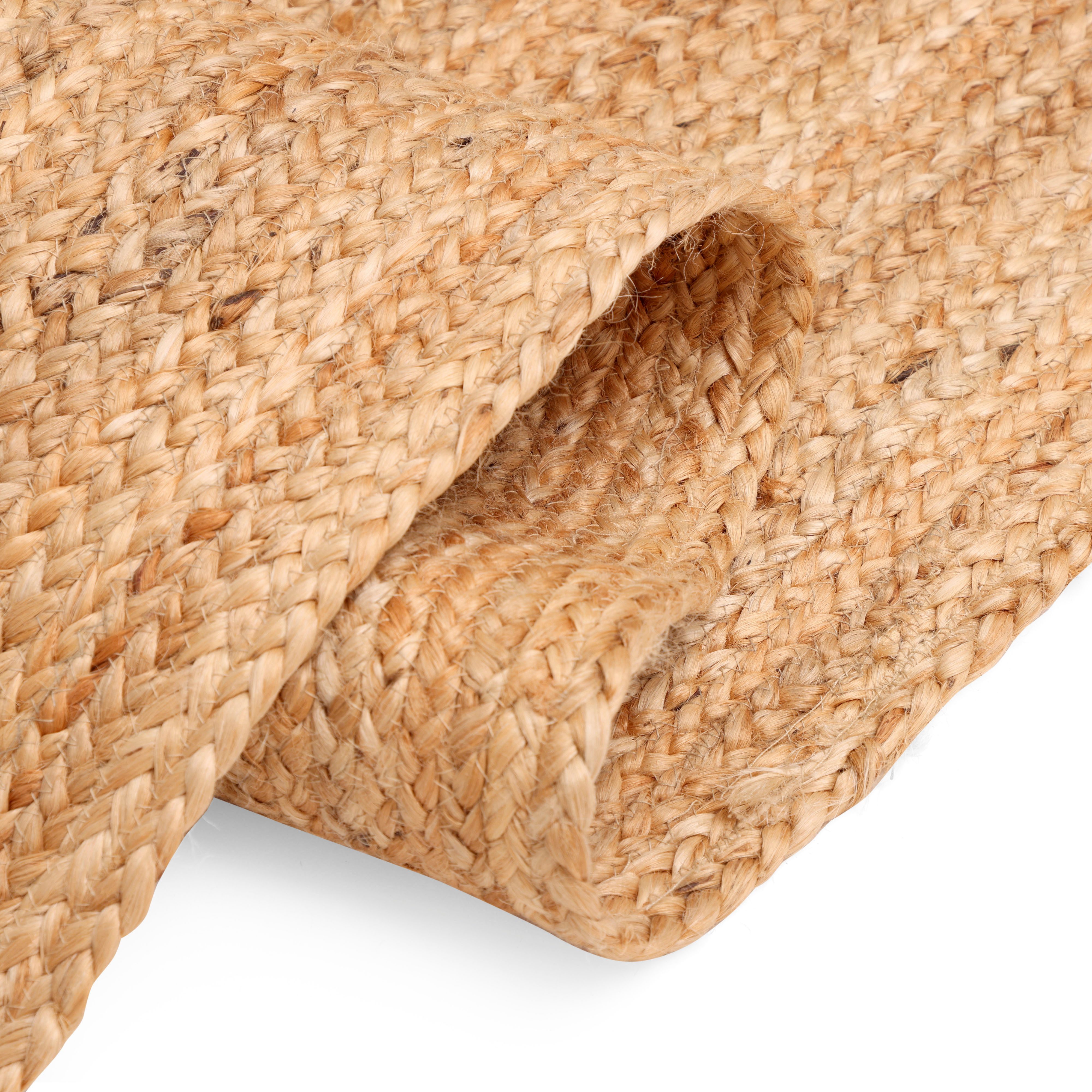 my home Set slaapkamerkleedjes Bjarka gemêleerd, 100% jute, handgeweven, ook als loper en in rond verkrijgbaar