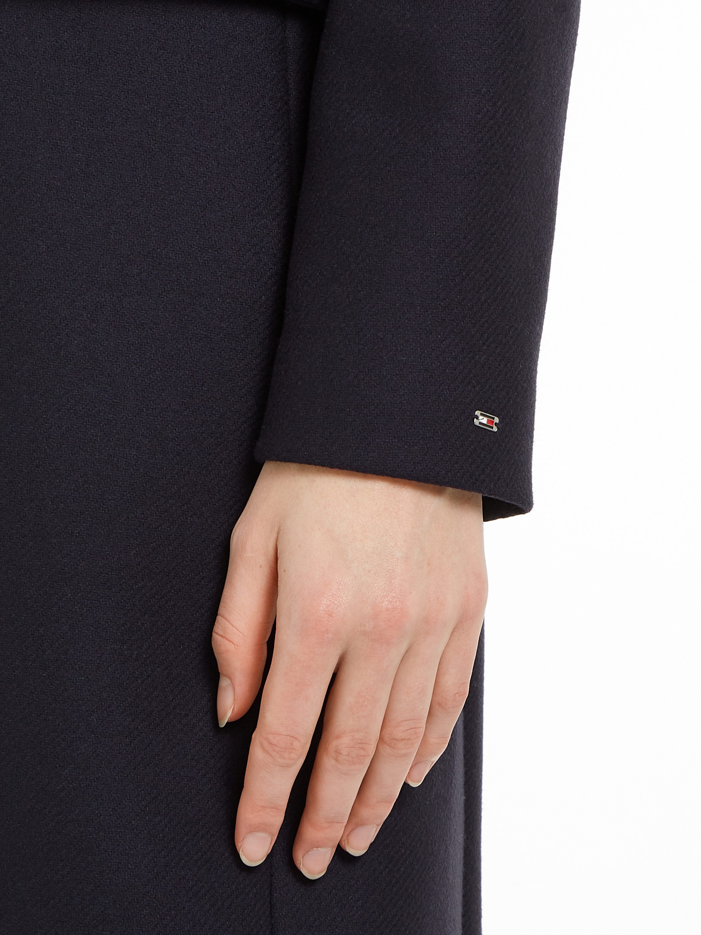 Tommy Hilfiger Lange jas met gestempeld logo