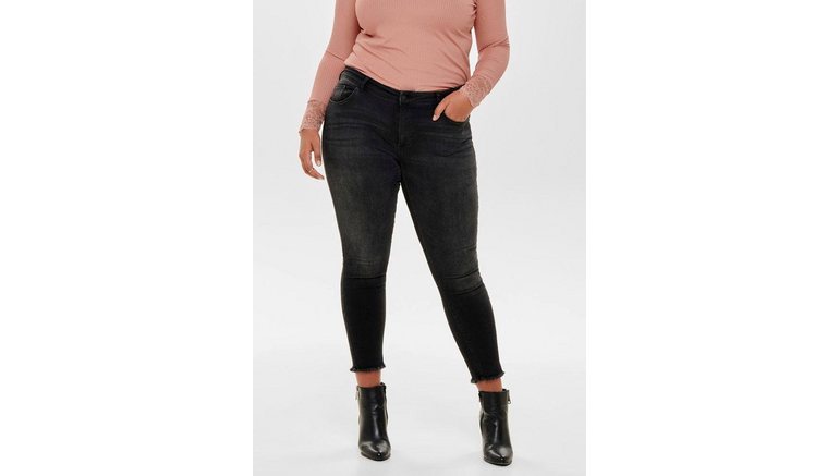 ONLY CARMAKOMA Skinny fit jeans CARWILLY REG SK ANK JNS in washed-out look  bestellen bij | OTTO