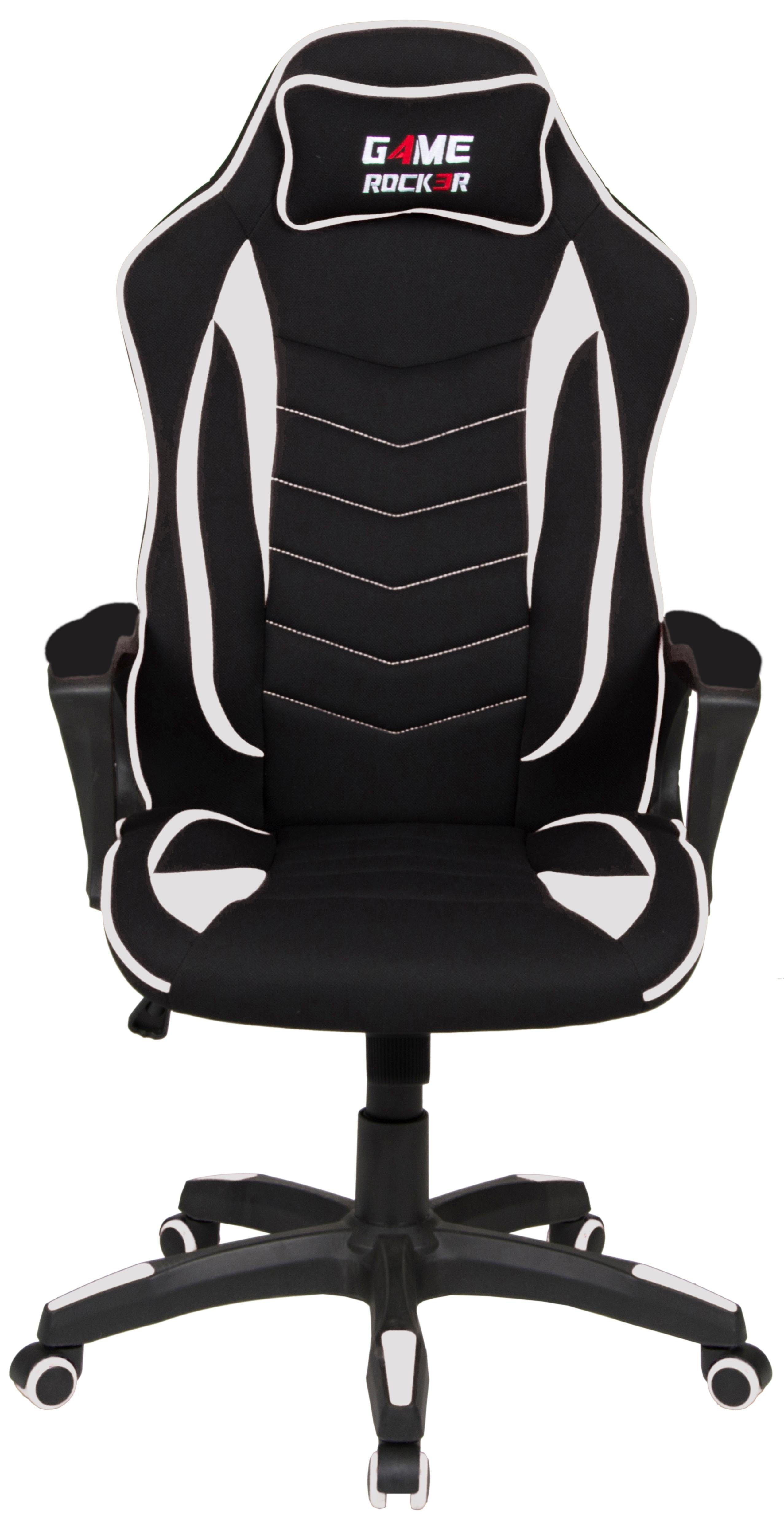 Duo Collection Gamingstoel Game-Rocker R-10 comfortabele bureaustoel met nekkussen & draaifunctie