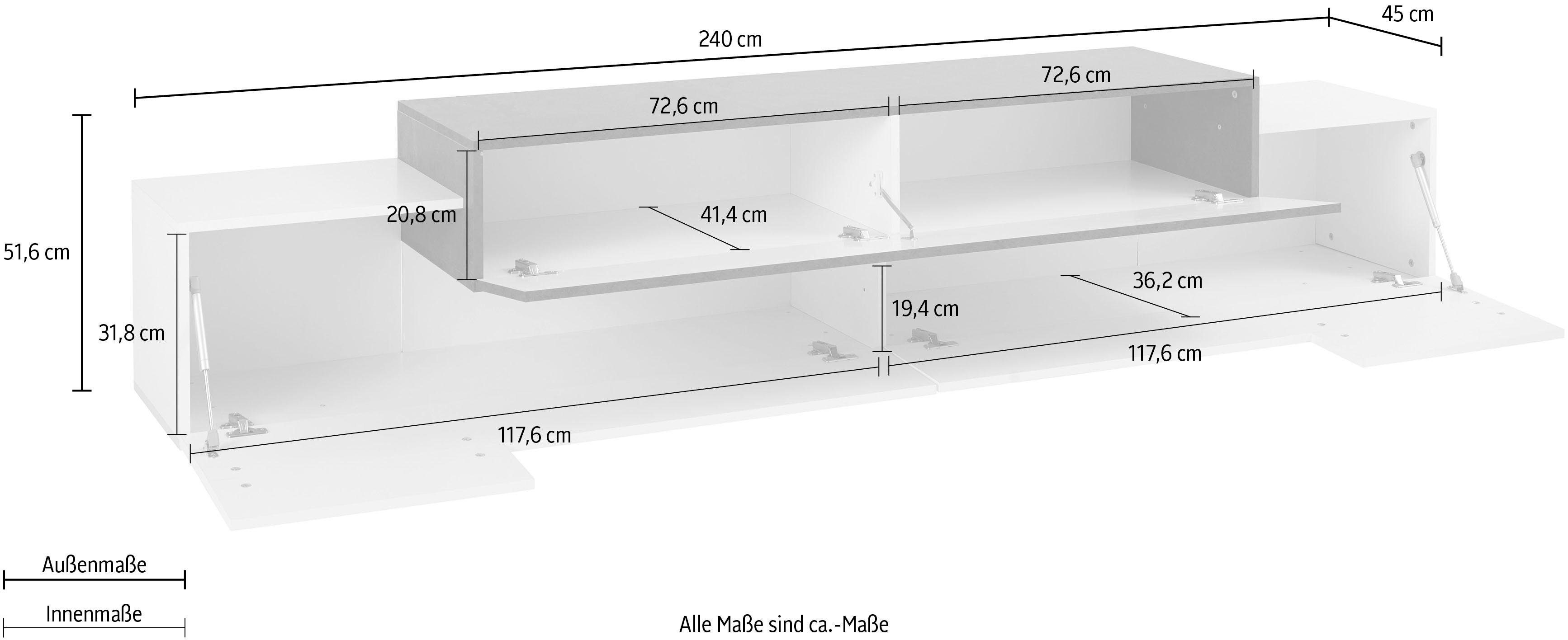 INOSIGN Tv-meubel Coro, lowboard, TV-commode, TV-meubelen, TV-bank