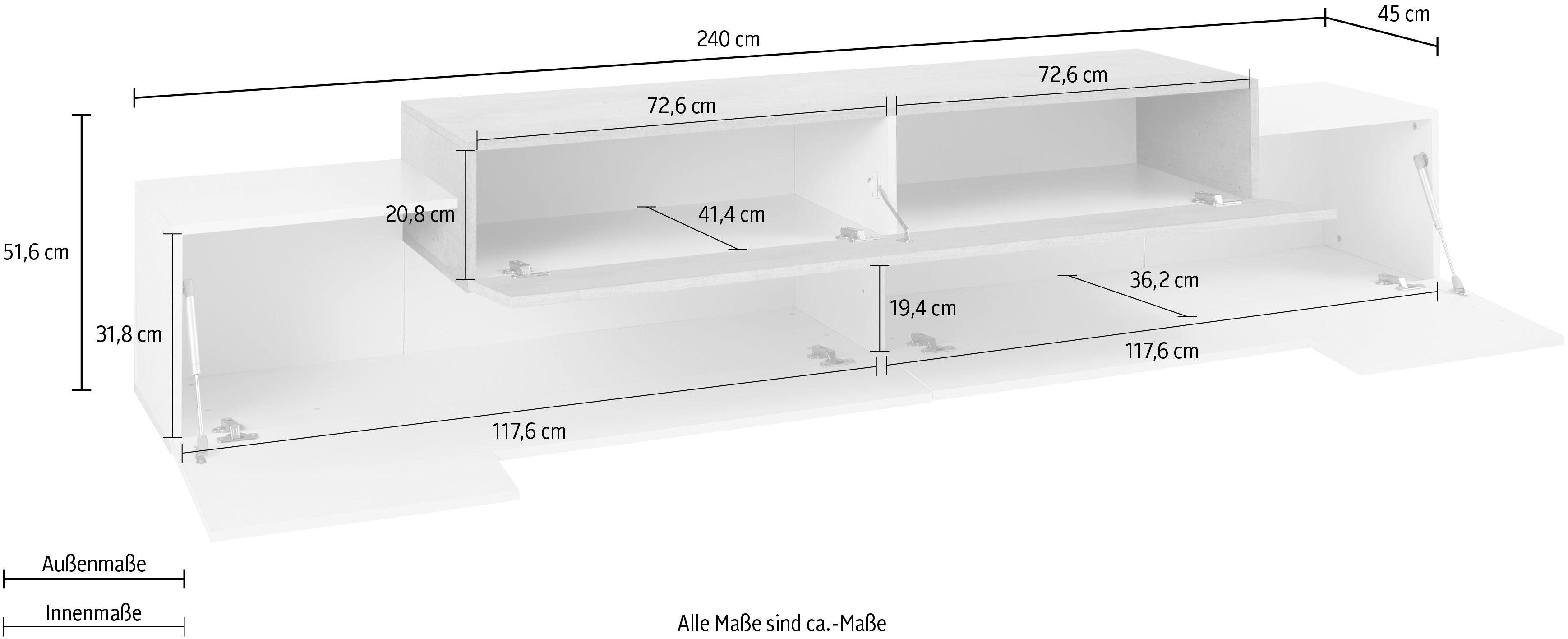 INOSIGN Tv-meubel Coro, lowboard, TV-commode, TV-meubelen, TV-bank
