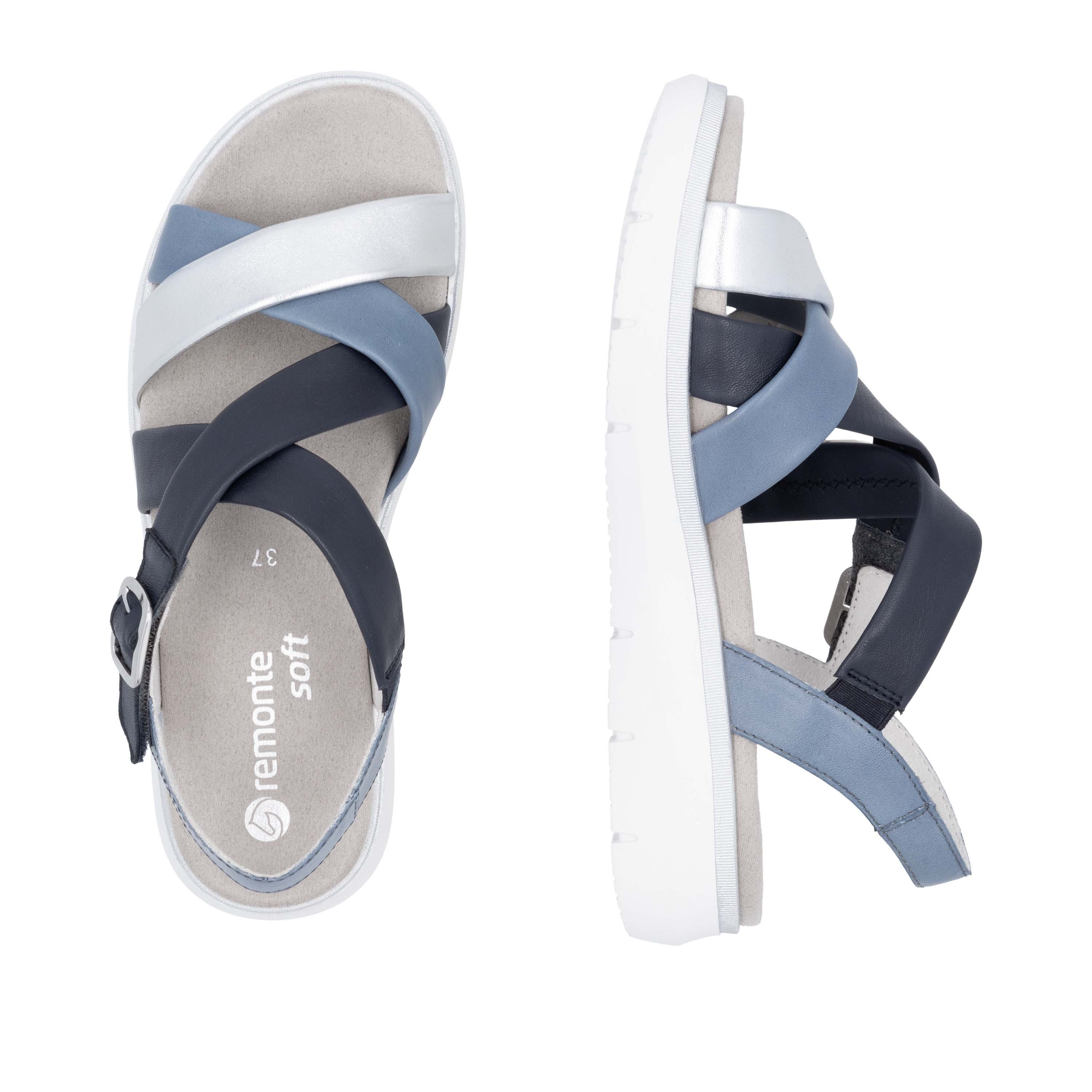 Remonte Sandalen Elisabeth Hurley-Collection , sleehak, zomerschoen, sandaal met kruisbandage