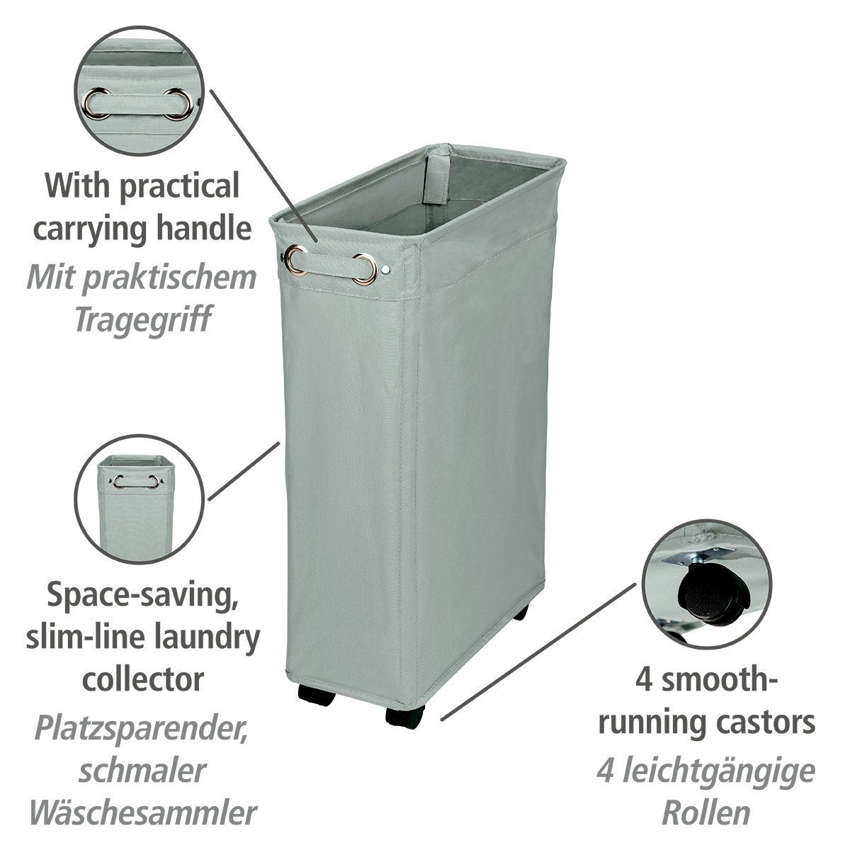 WENKO Wasmand Corno WENKO wasmand Mod. Corno Salbei, inhoud: 43 liter