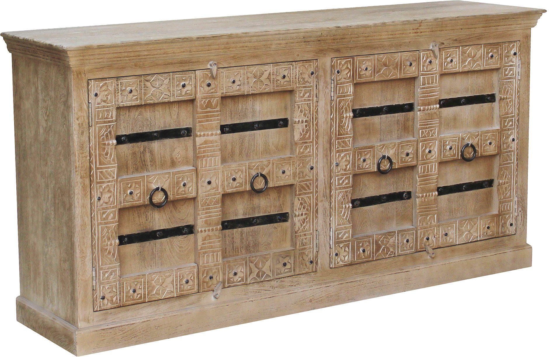 SIT Dressoir Daipur met luxueus houtsnijwerk