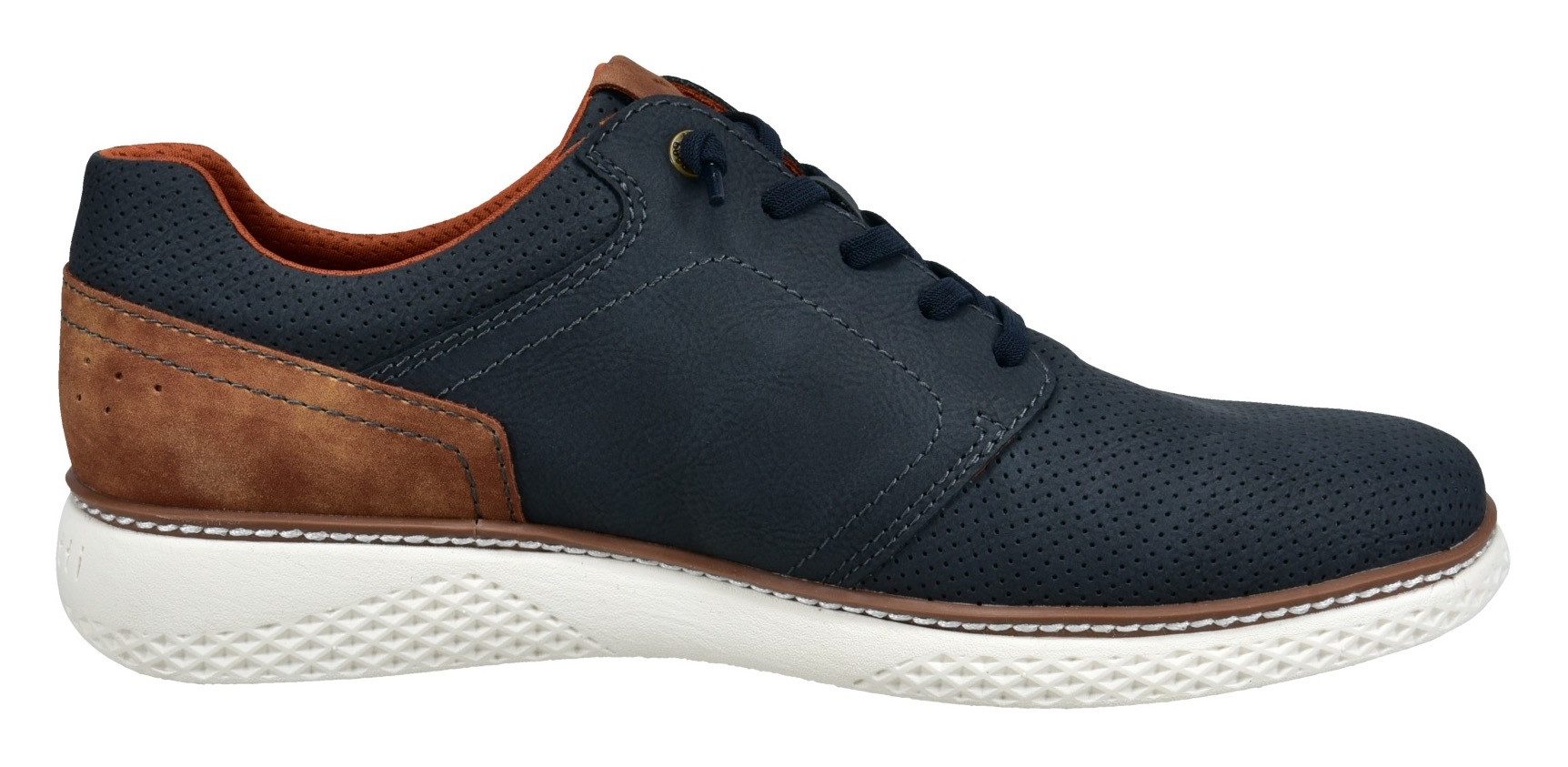 Bugatti Slip-on sneakers Lage schoen, vrijetijdssneaker met perforatie, elastische veters