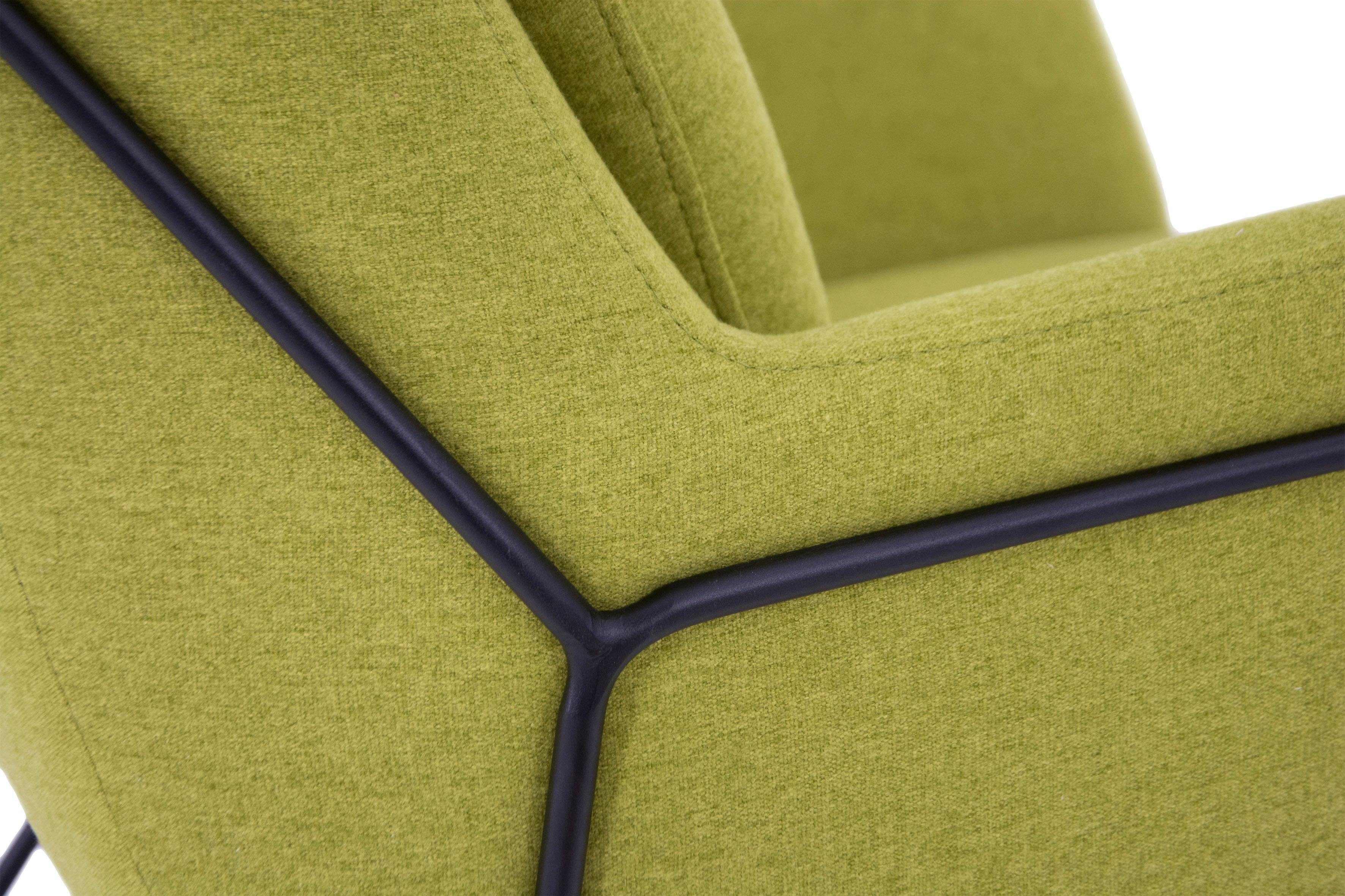 INOSIGN Fauteuil Flin cocktailstoel met knopen en kussen-look achter