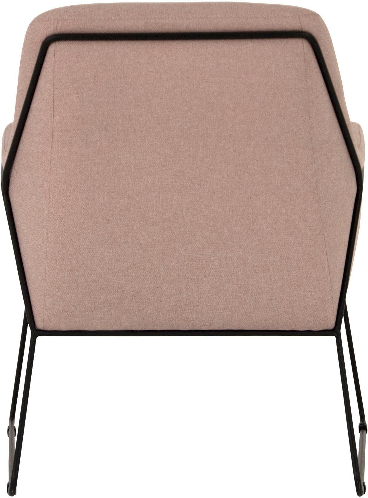 INOSIGN Fauteuil Flin cocktailstoel met knopen en kussen-look achter
