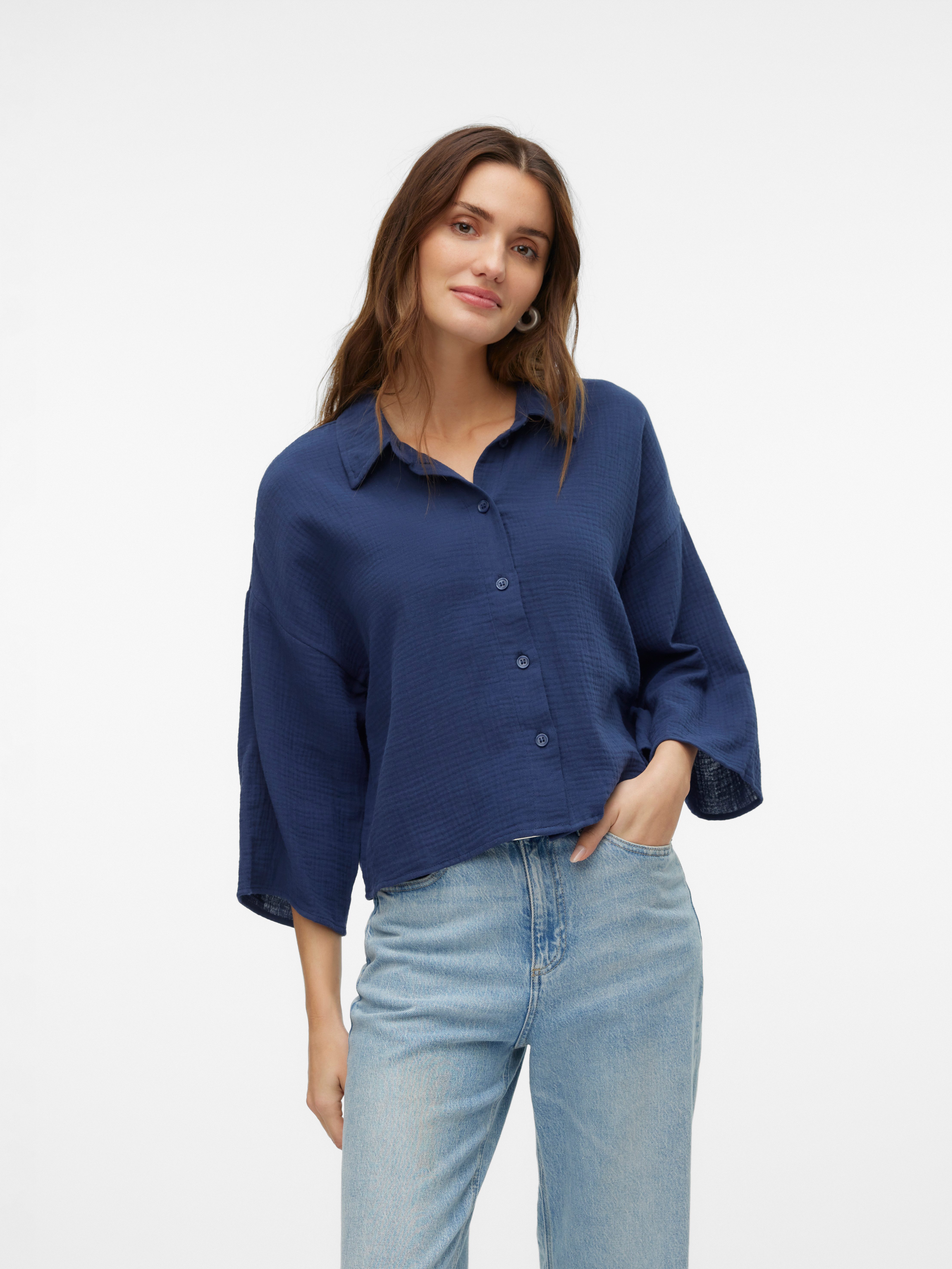 Vero Moda Overhemdblouse VMNATALI CROP SHIRT WVN NOOS