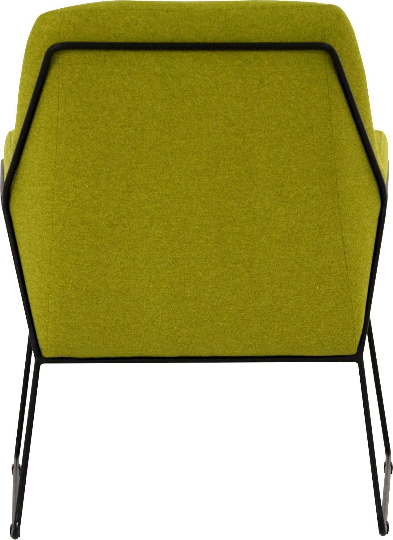 INOSIGN Fauteuil Flin cocktailstoel met knopen en kussen-look achter