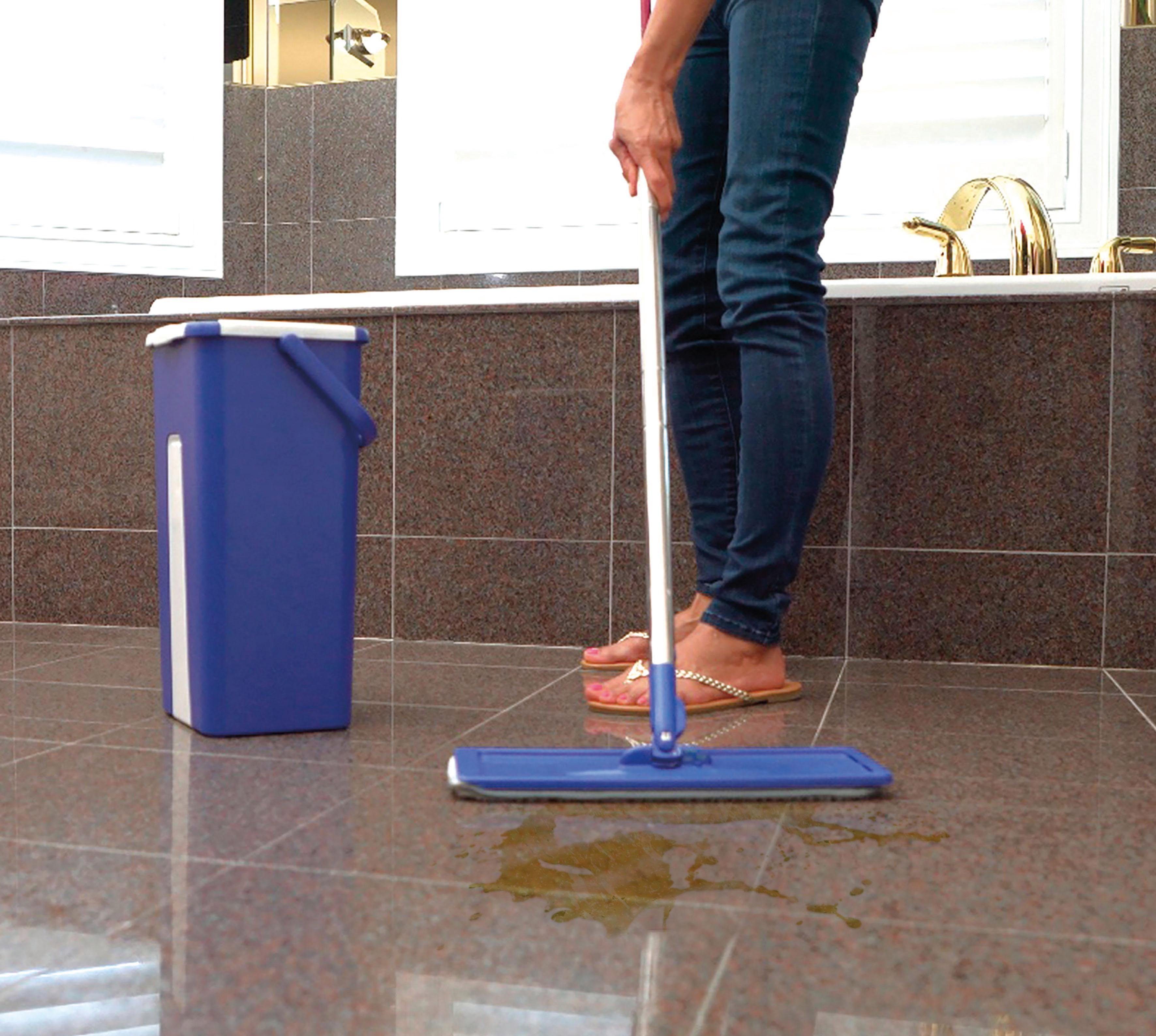MediaShop Vloerwisserset Livington Touchless Mop inclusief dubbele emmer en microvezelpad, 2,7 liter